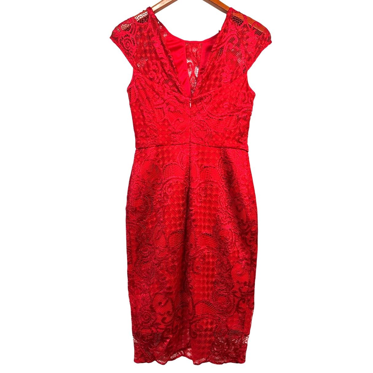 Guess Size 4 | GUESS Women’s Lace Cap Sleeve Sheath Pencil Dress Size S / US 4 / IT 40 - 4 Thumbnail