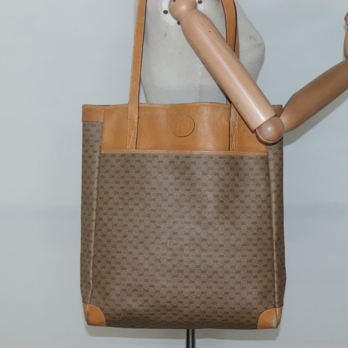 Gucci GUCCI Micro GG Canvas Tote Bag Pvc Beige Gold 002 123 002 Size ONE SIZE - 23 Thumbnail