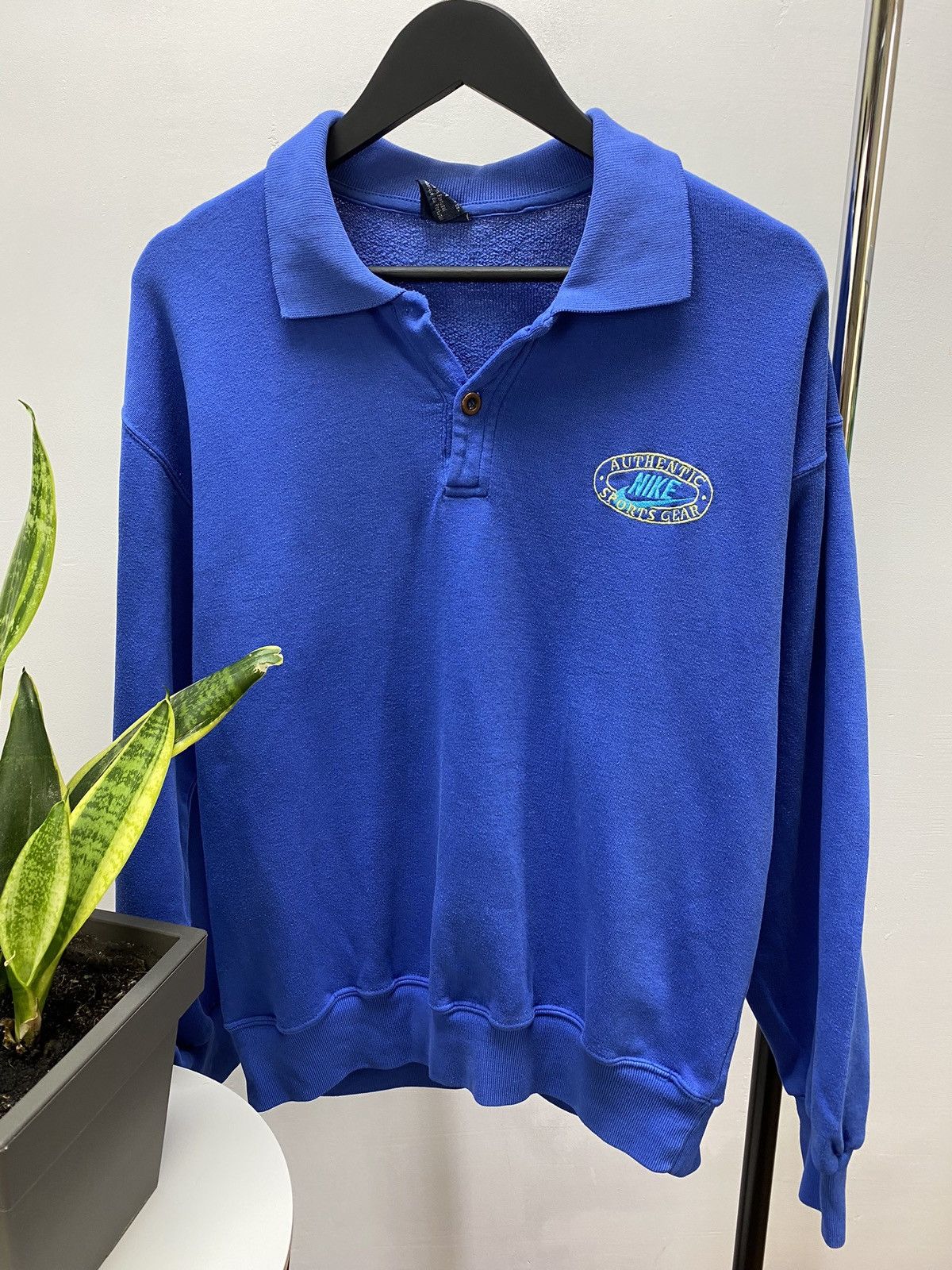 Nike × Vintage RARE Vintage 80s Nike Longsleeve Collared Polo T Shirt Size US M / EU 48-50 / 2 - 6 Thumbnail