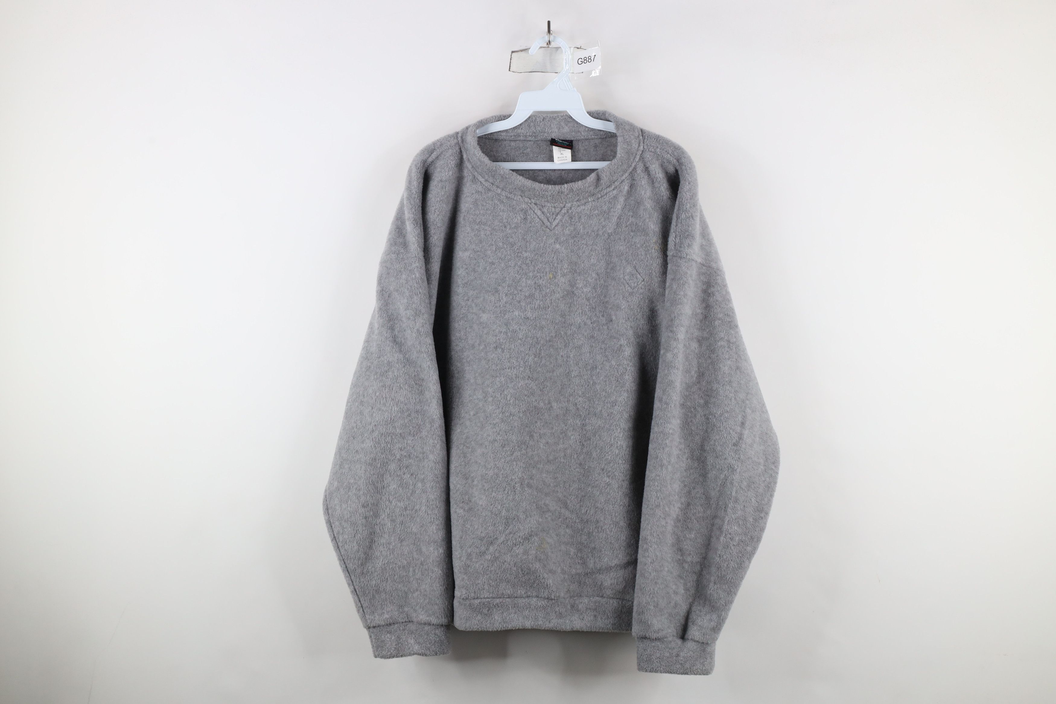 Vintage Vintage 90s Streetwear Fleece Thick Sweater Gray USA Size US XL / EU 56 / 4 - 1 Thumbnail