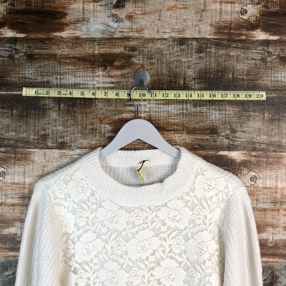 GU × Homespun Knitwear GU japan art vintage White Knitwear #A1829 Size M / US 6-8 / IT 42-44 - 4 Thumbnail