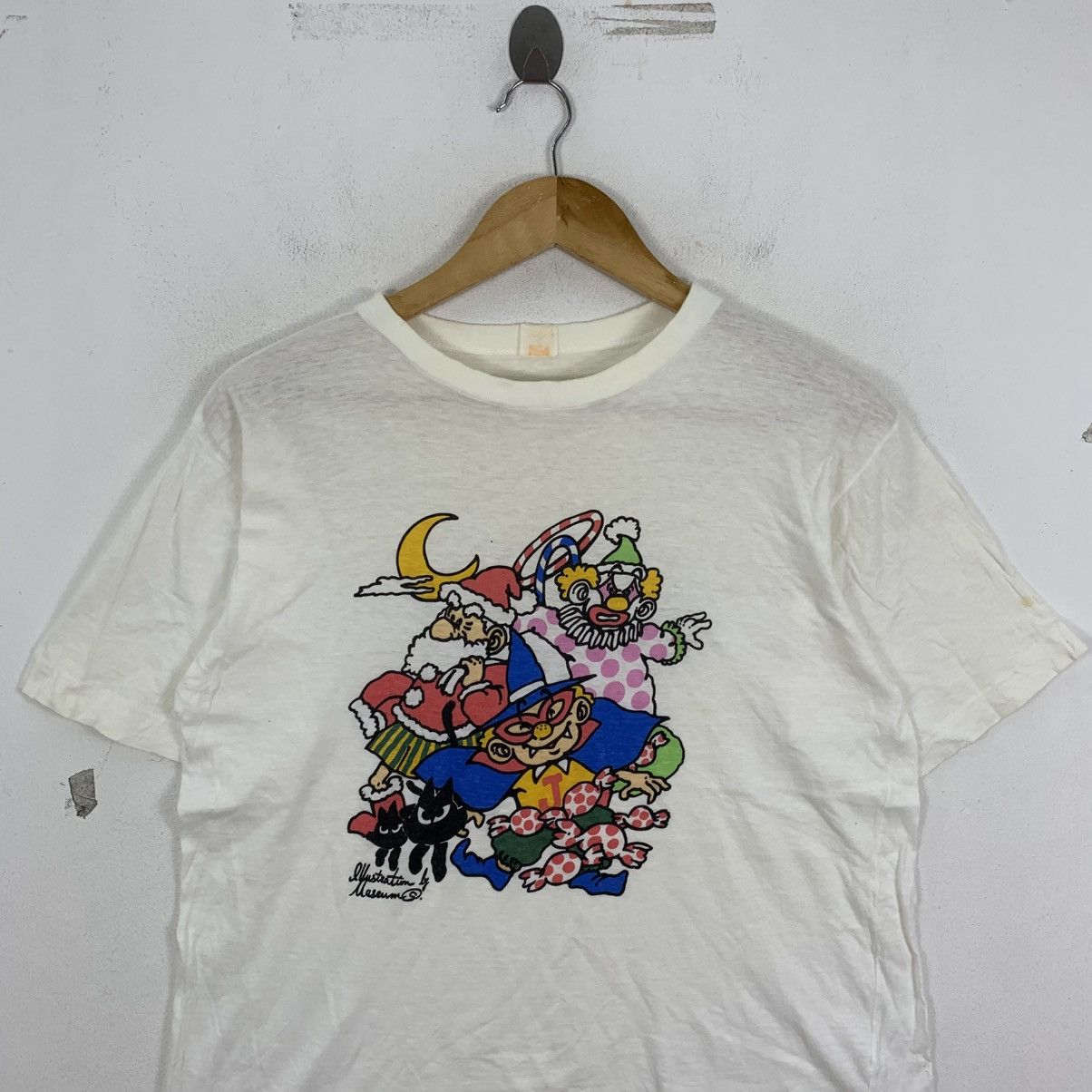 Vintage Vintage 90s BONKERS Illustration By Masenm Painting Tshirt Size US L / EU 52-54 / 3 - 3 Thumbnail