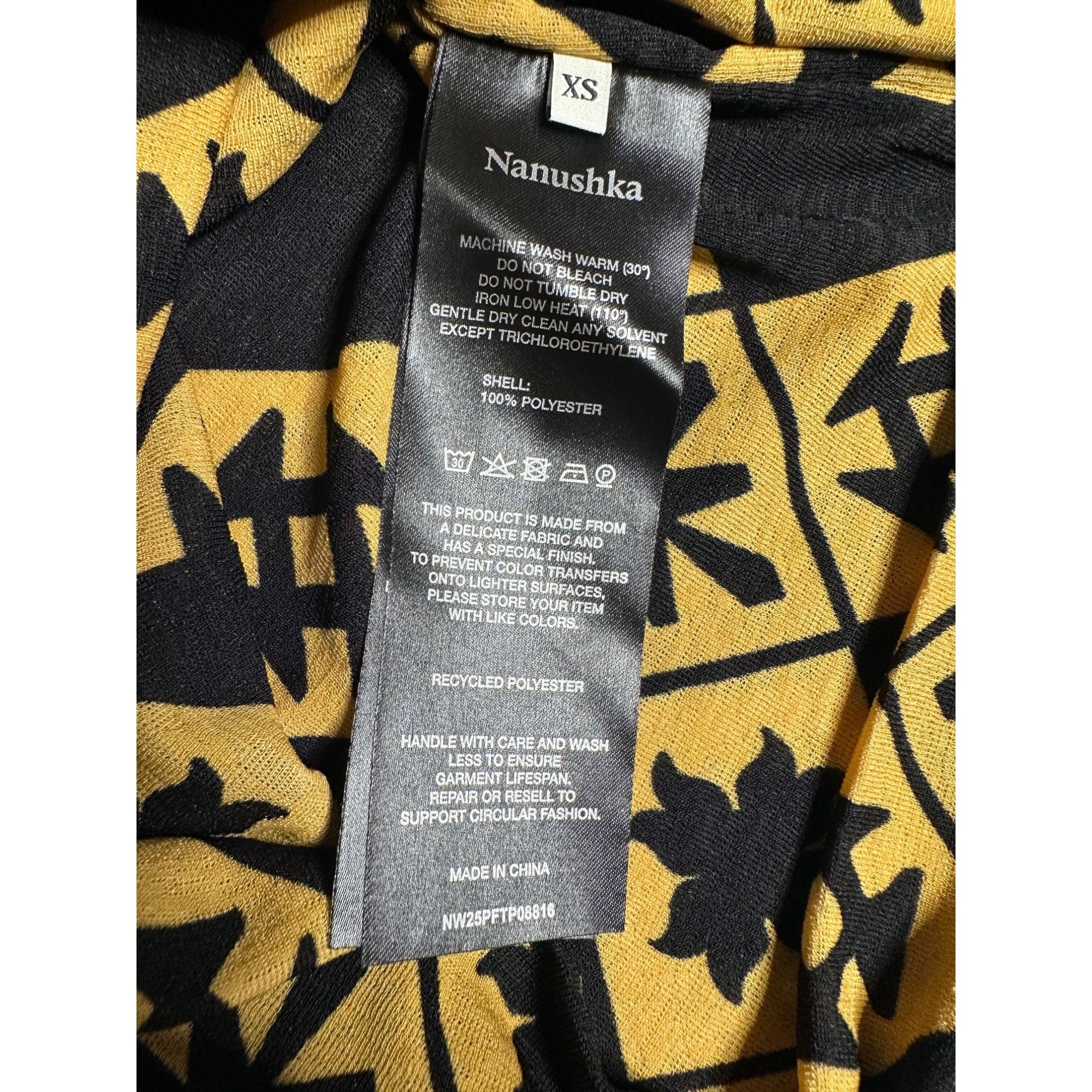 Nanushka Nanushka Annyka Pronted Mesh Jersey Fitted Turtleneck Sleeve Size XS / US 0-2 / IT 36-38 - 8 Thumbnail
