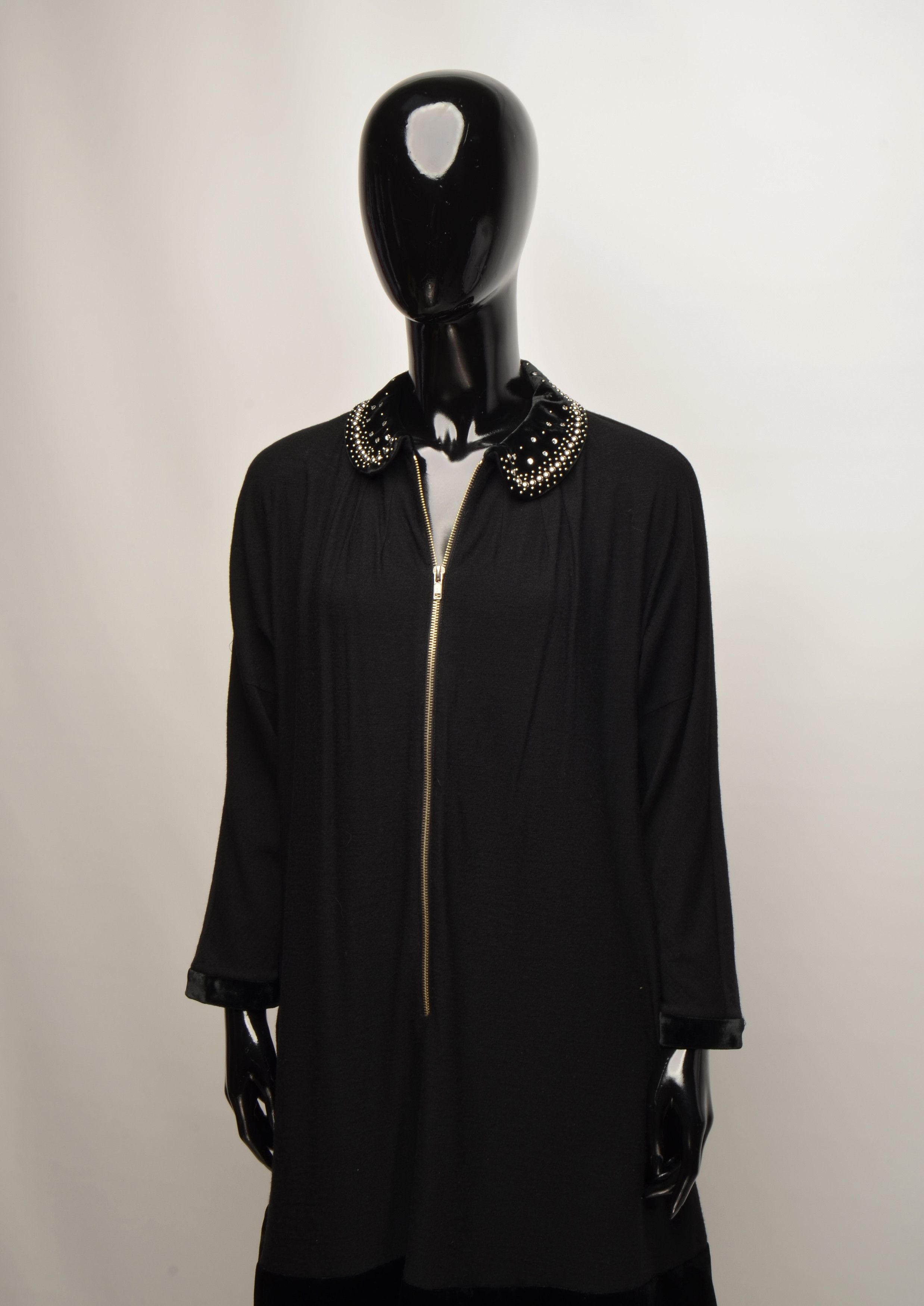 Sonia Rykiel Vintage Sonia Rykiel Wool Long Sleeve Collared Dress Size L / US 10 / IT 46 - 2 Thumbnail