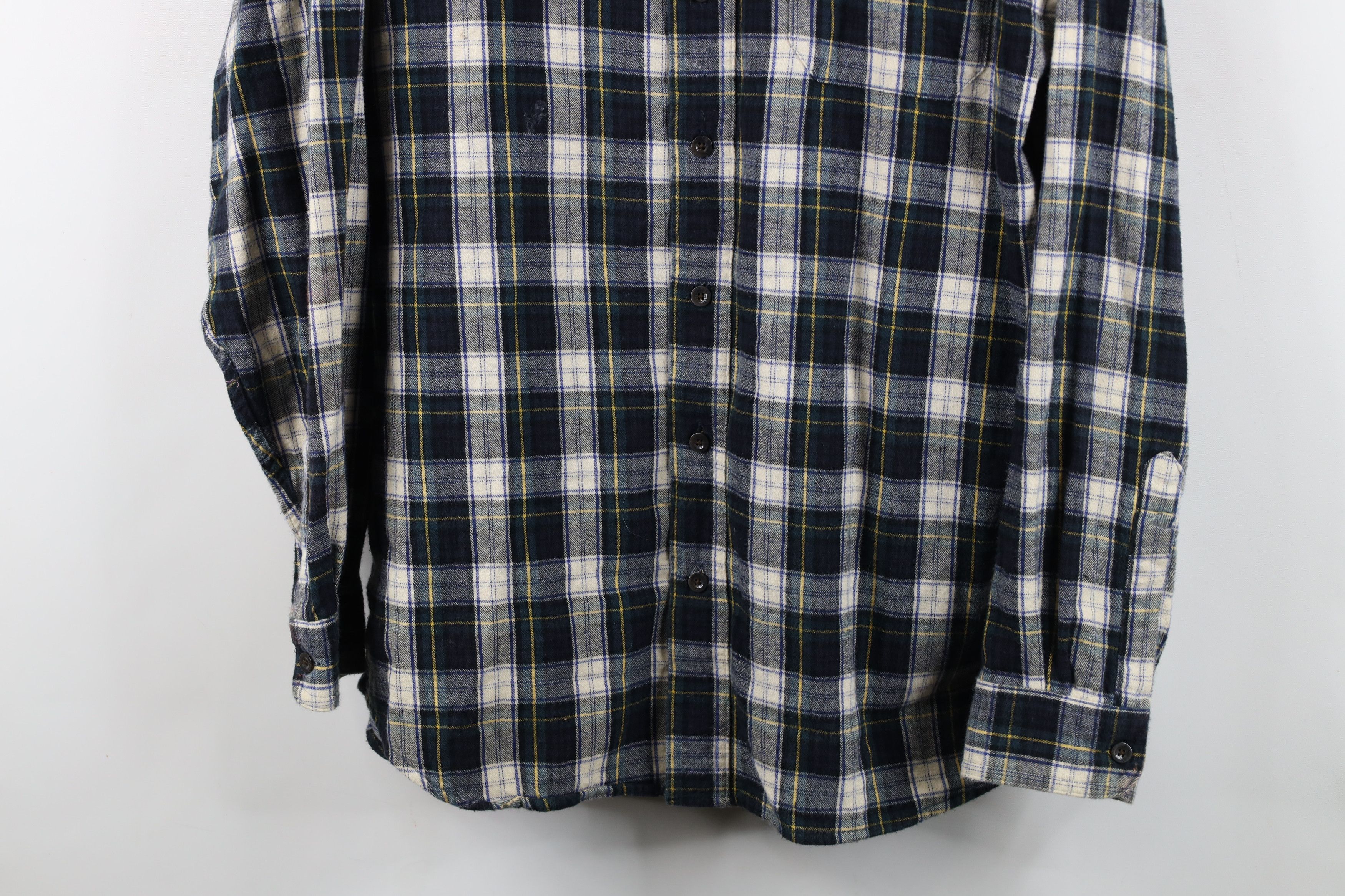 L.L. Bean Vintage 90s LL Bean Faded Collared Flannel Button Down Shirt Size US M / EU 48-50 / 2 - 3 Thumbnail