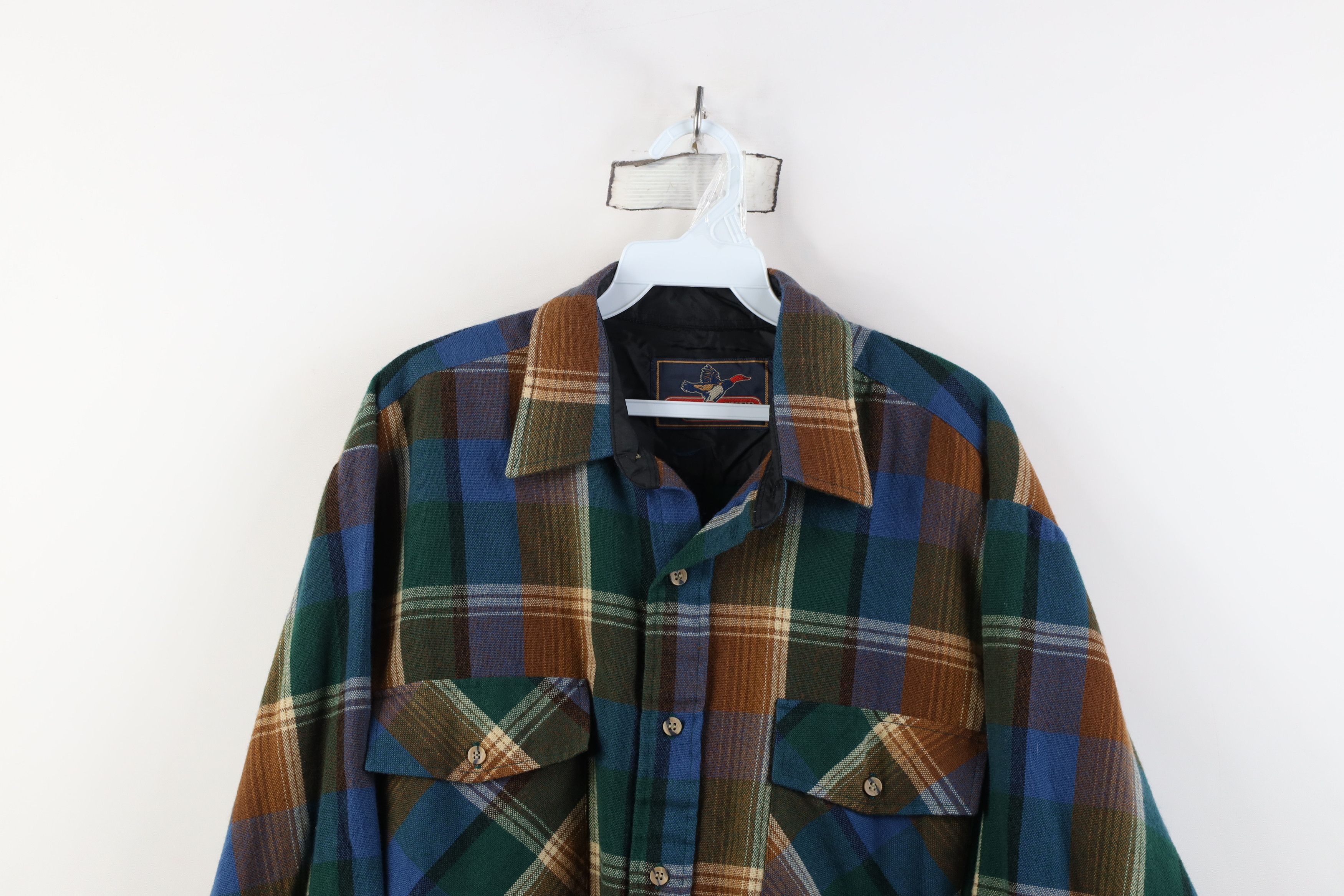 Vintage Vintage 80s 90s Streetwear Button Shirt Earth Tone Plaid Size US L / EU 52-54 / 3 - 2 Thumbnail