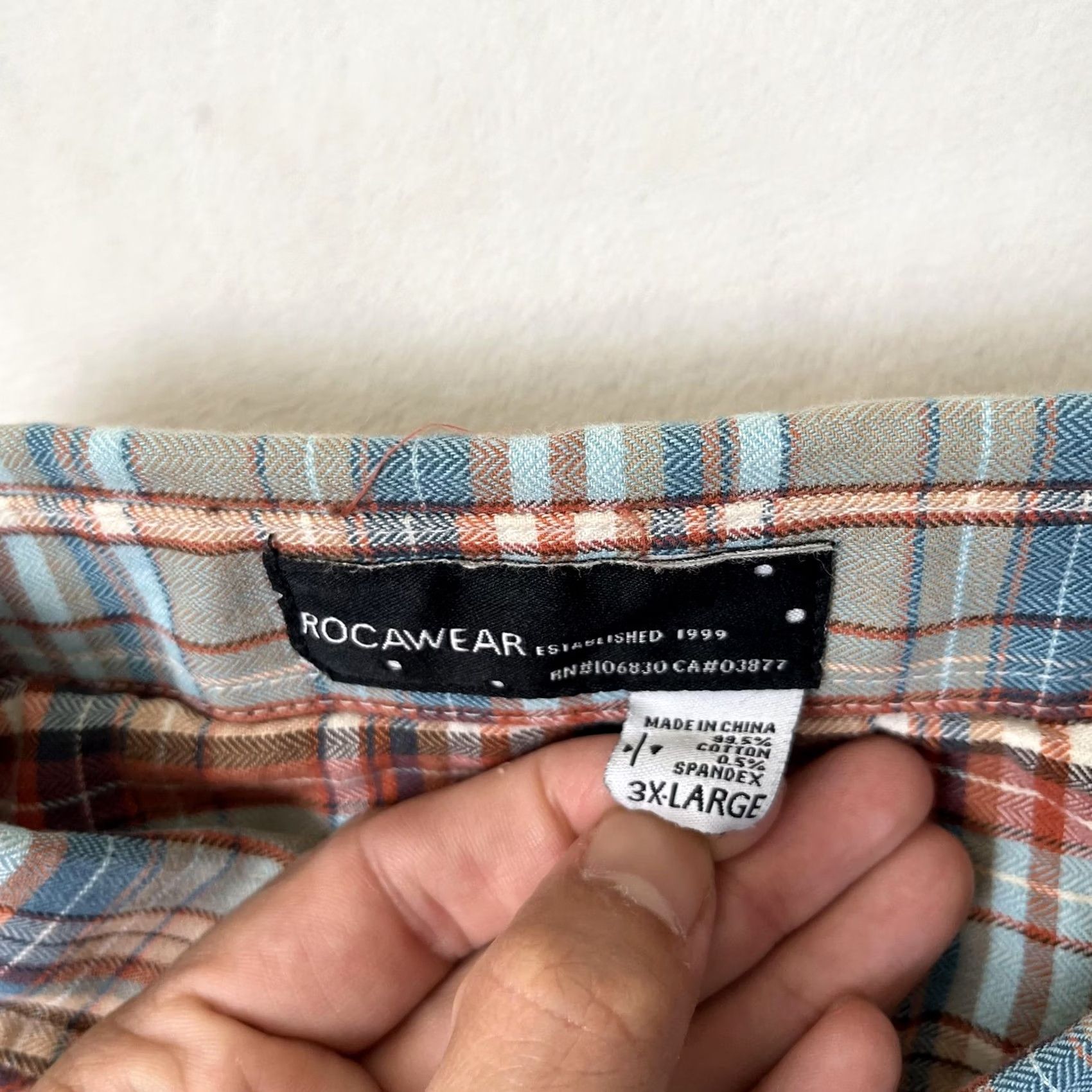 Rocawear Rocawear Long Sleeve Button Front Shirt Mens 3XL Plaid Pockets Twill Cotton Spandex Multicolor Casual Shirt Size US XXL / EU 58 / 5 - 5 Thumbnail