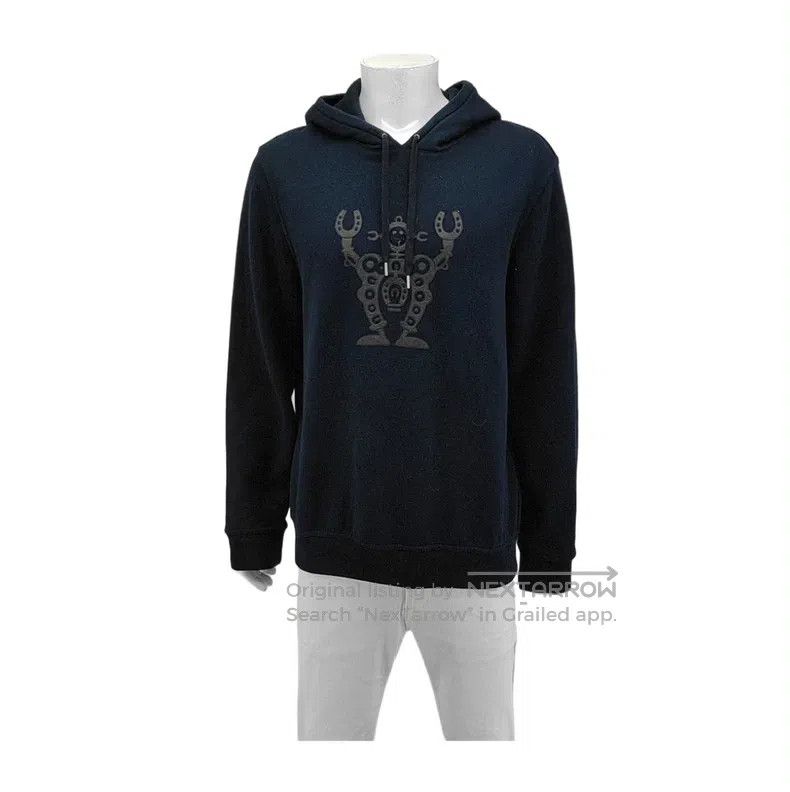 Hermes Hermes Autumn-Winter Navy Blue Cotton Men's Long Sleeve Sw Size US XL / EU 56 / 4 - 1 Thumbnail