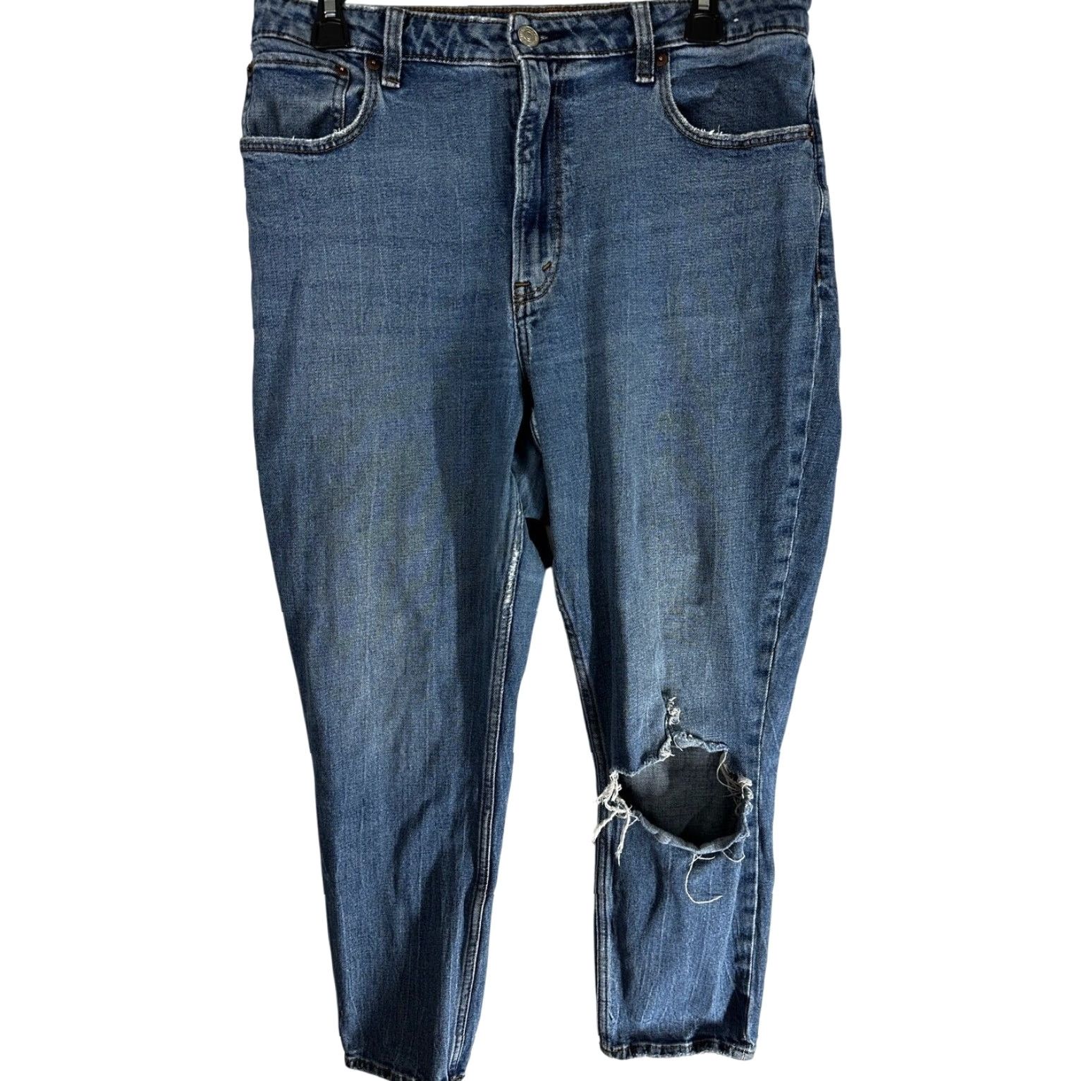 Abercrombie & Fitch VINTAGE Abercrombie & Fitch Jeans Blue Skinny High Rise 12 Women's PILLING RIPPED Size 34" / US 12 / IT 48 - 2 Thumbnail