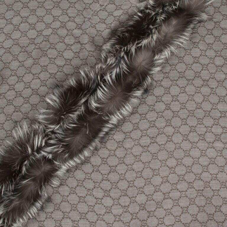Gucci Gucci Survie Monogram Wool Fur Scarf Size ONE SIZE - 2 Thumbnail