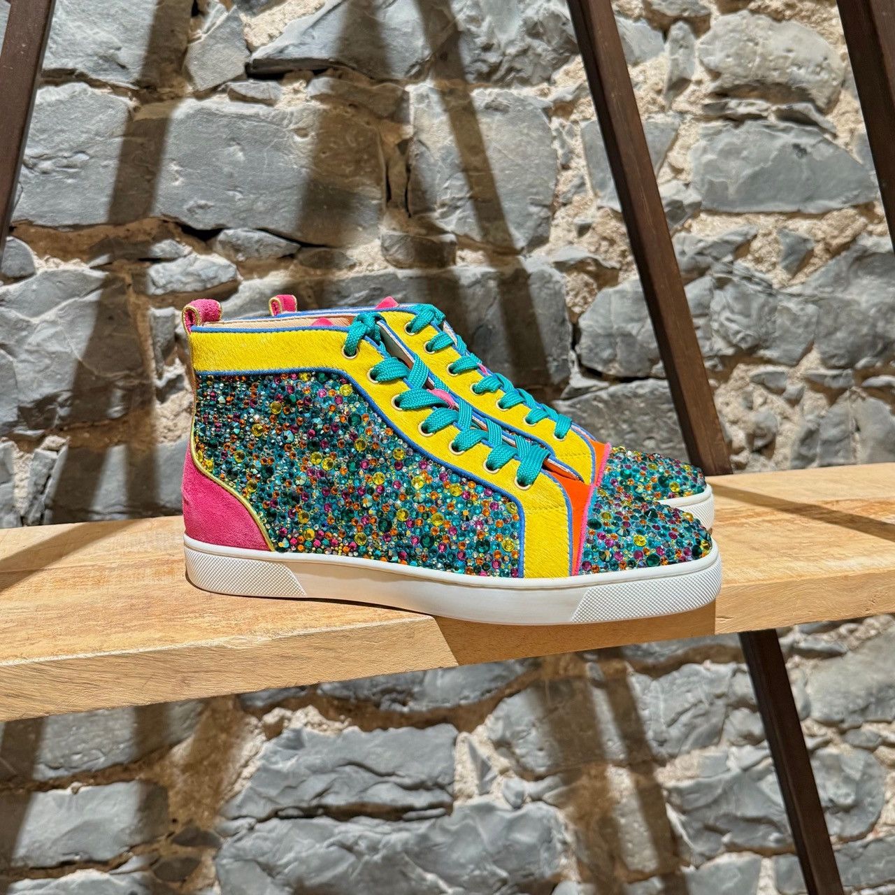 Christian Louboutin Christian Louboutin Louis Strass Rainbow Swarvoski Sneakers Size US 8 / EU 41 - 1 Thumbnail