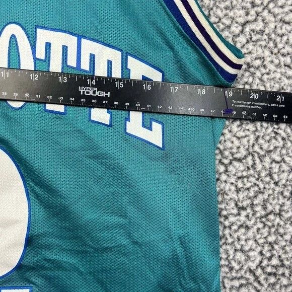 Champion × Vintage Larry Johnson #2 Charlotte Hornets Jersey Shirt Men 40 Teal Size US XXS / EU 40 - 4 Thumbnail