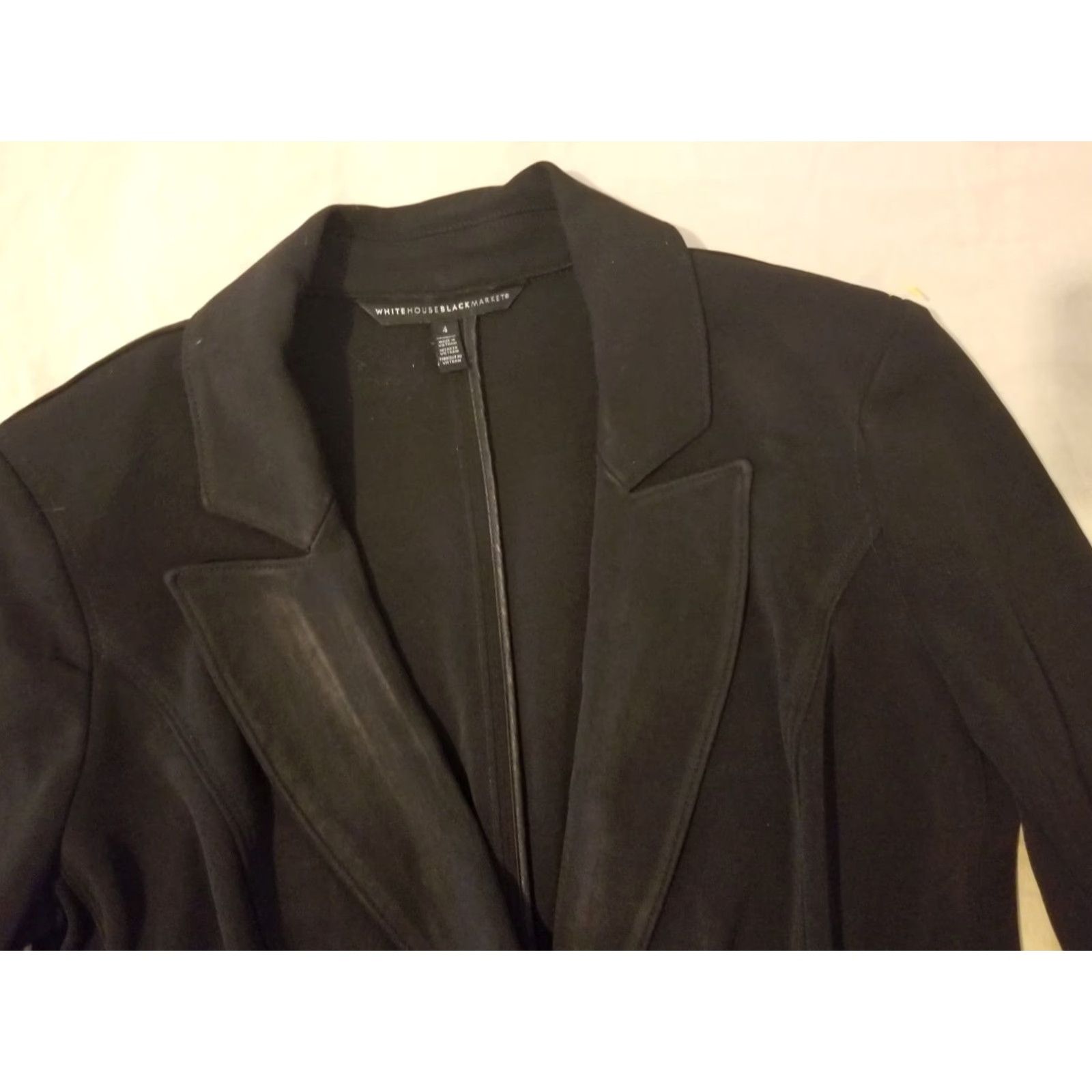 White House Black Market Womens White House Black Market Jacket Blazer 4 Black Black House White Market Blazer Womens Regular Fall Spring Winter 4 Blazer Mens Girls Boys Size S / US 4 / IT 40 - 2 Thumbnail
