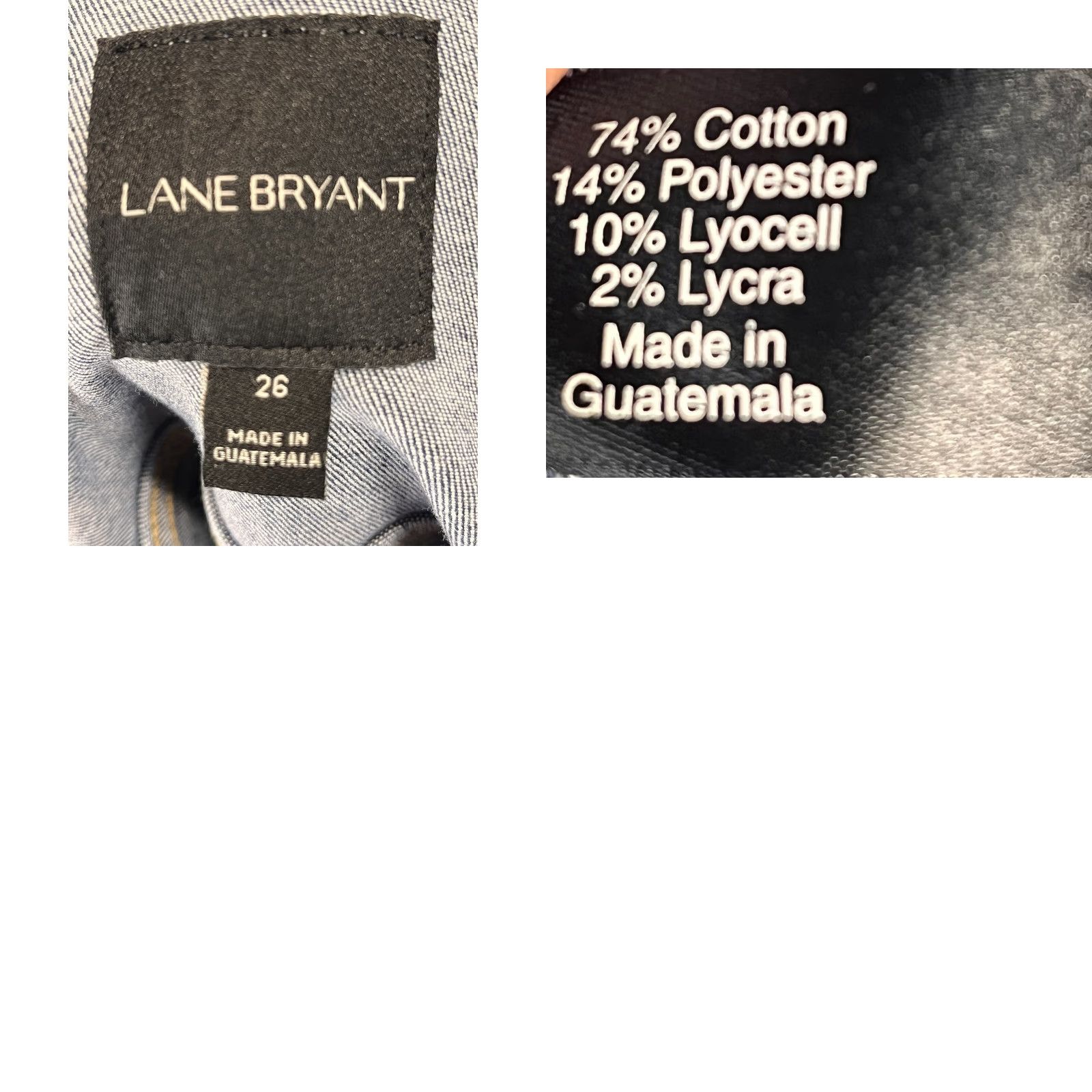 Vintage Lane Bryant Jean Denim Jacket Plus NWT 26 Stretch Band Collar Released Hem Blue Women Jacket Size 26" / US 2 / IT 38 - 8 Thumbnail