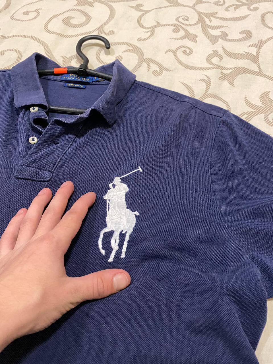 Polo Ralph Lauren Polo Ralph Lauren Big Pony #3 Navy Custom Fit Polo Shirt Size US L / EU 52-54 / 3 - 4 Thumbnail