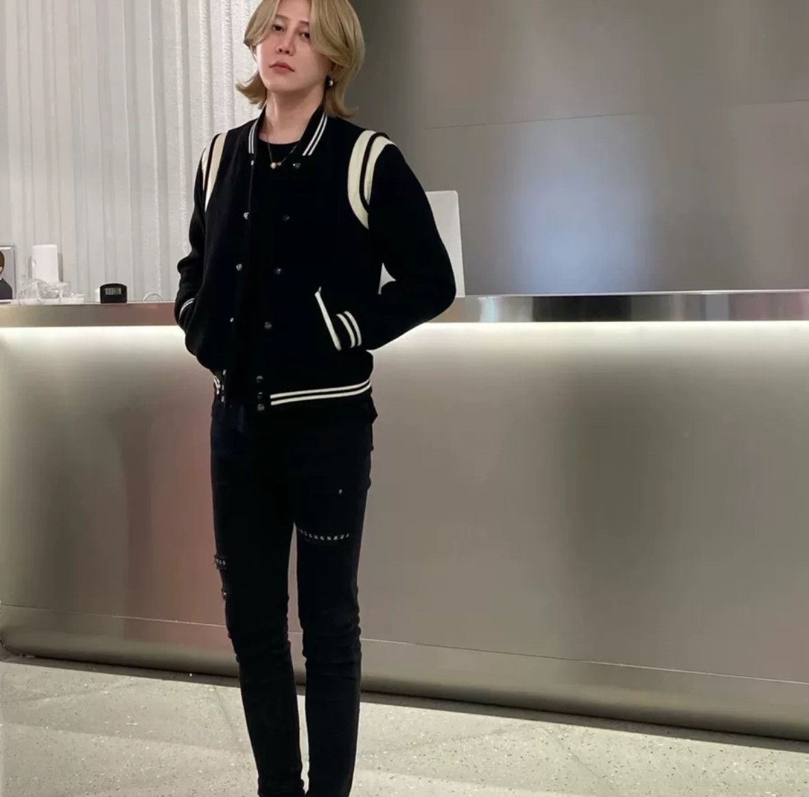 Saint Laurent Paris × Yves Saint Laurent Saint Laurent SLP black and white jacket 2412-Nextarrow Size US M / EU 48-50 / 2 - 7 Thumbnail