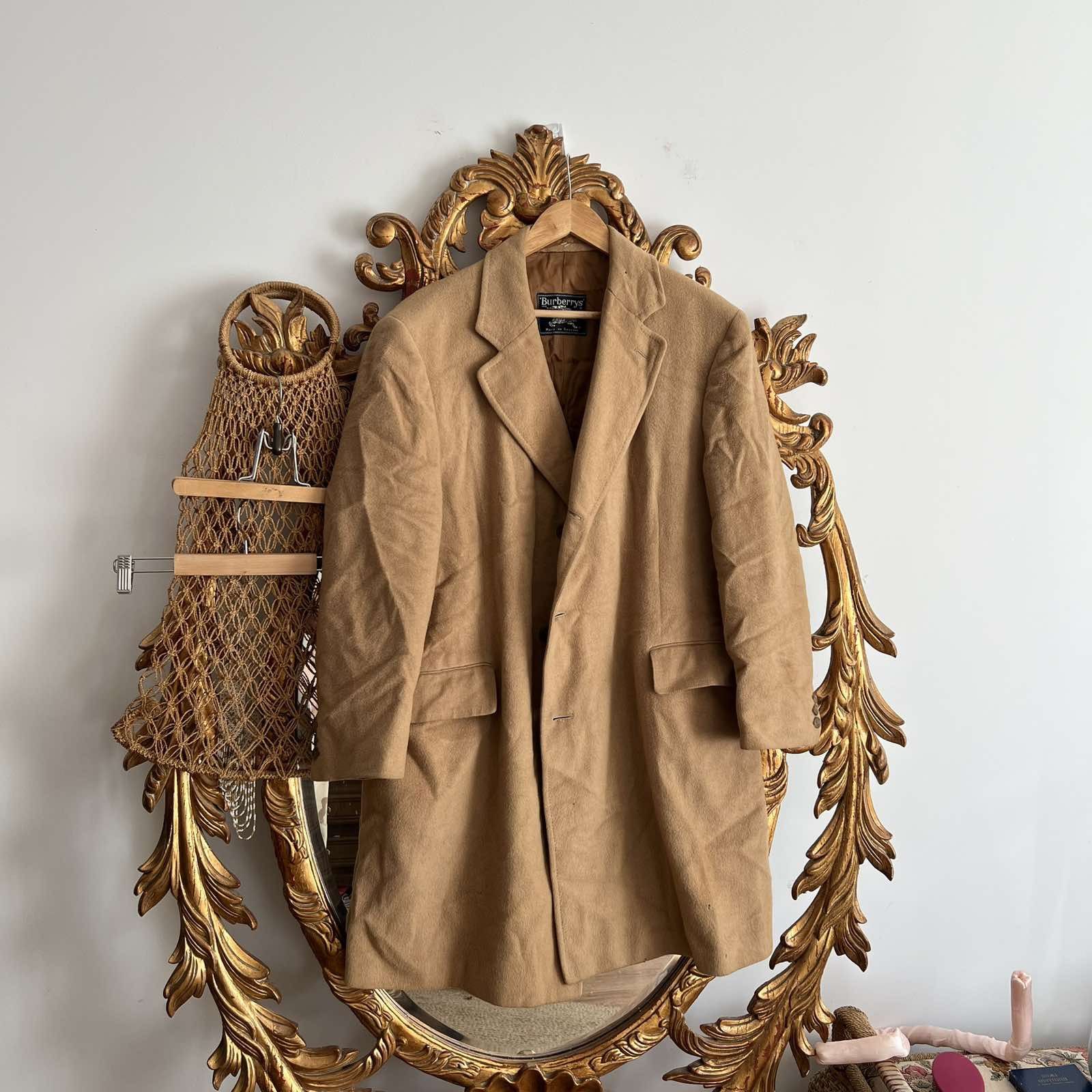 Burberry × Vintage VINTAGE LONG WOOL FLY COATS JACKET BURBERRYS HERRINGBONE Size US L / EU 52-54 / 3 - 1 Thumbnail