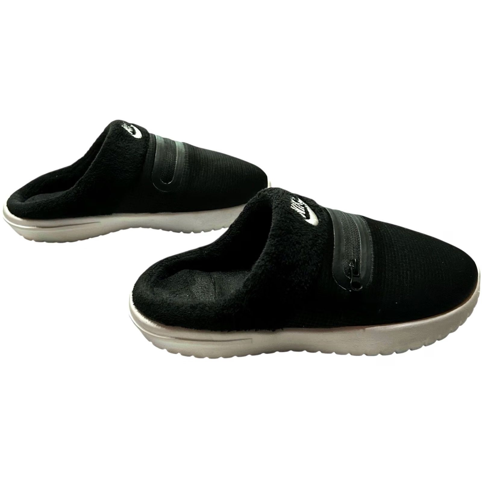 Nike Nike Burrow NA Slippers Slip On Fleece Black & White DJ3131-001 Women Size 6 Slipper, Comfort, Casual, Winter & Fall, Women’s Size M / US 6-8 / IT 42-44 - 6 Thumbnail