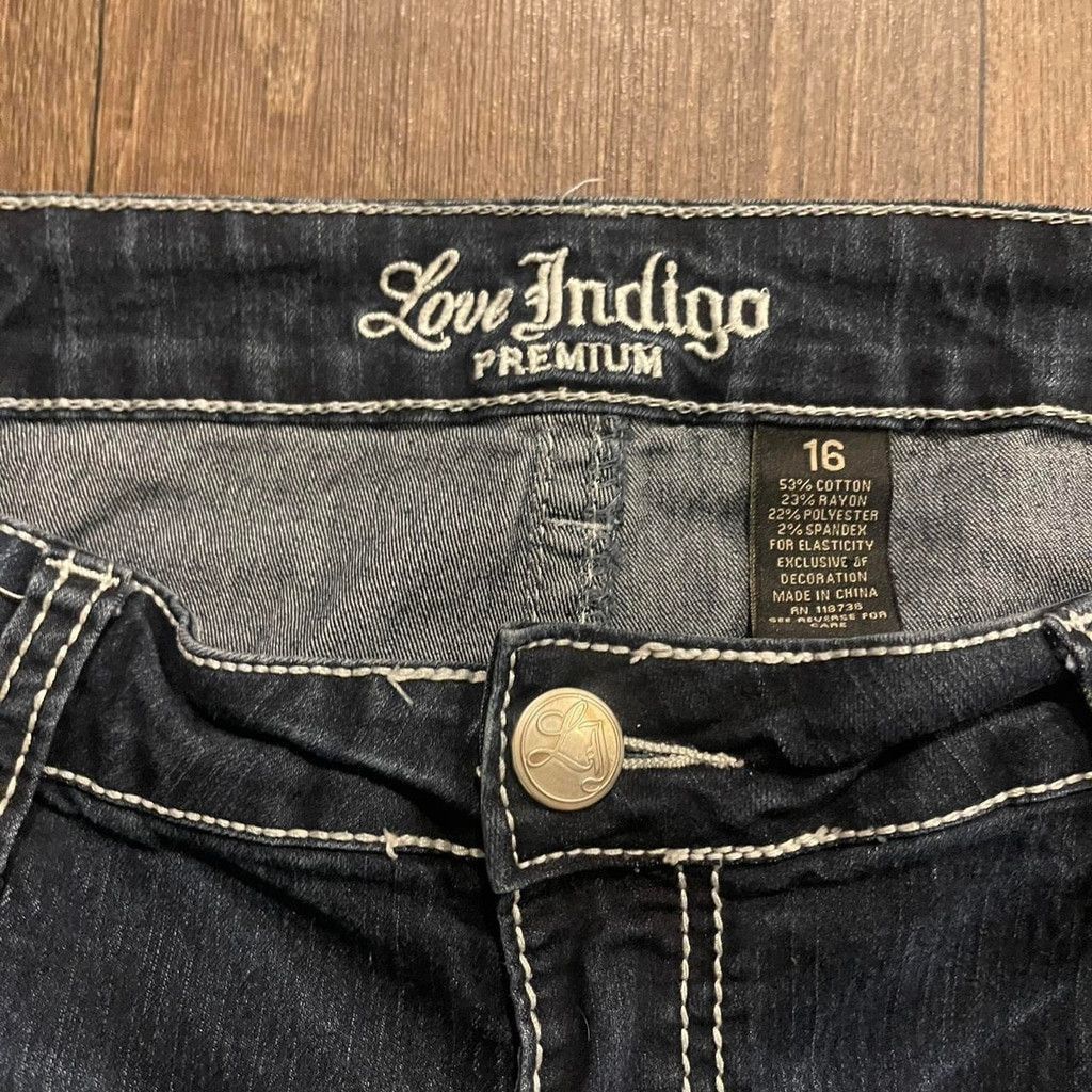 Other Love Indigo women Y2K capris women’s size 16 Size 38" / US 16 / IT 52 - 4 Thumbnail