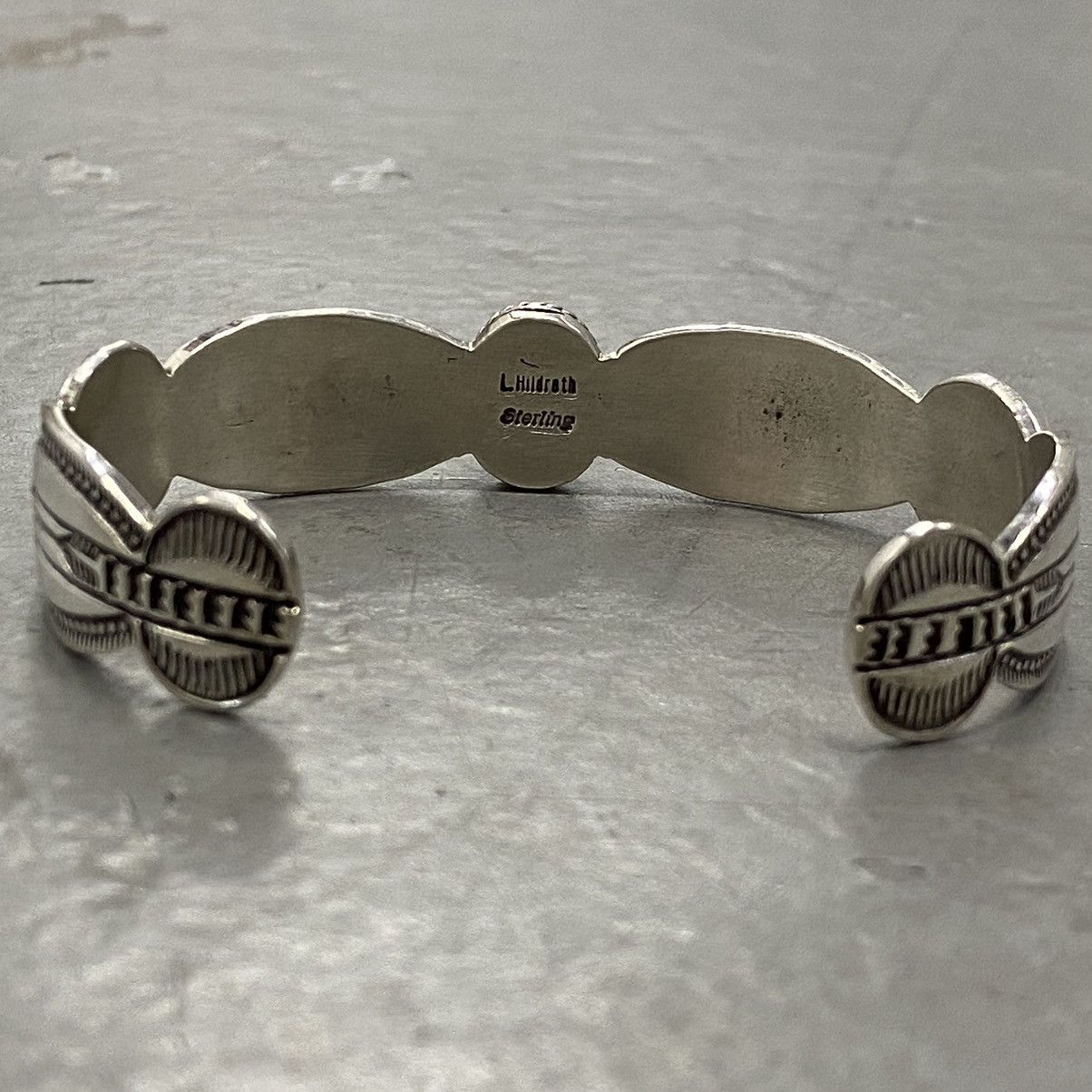 Kapital × Vintage Vtg 70s Navajo Sterling White Buffalo Stamped Cuff RARE Size ONE SIZE - 4 Thumbnail