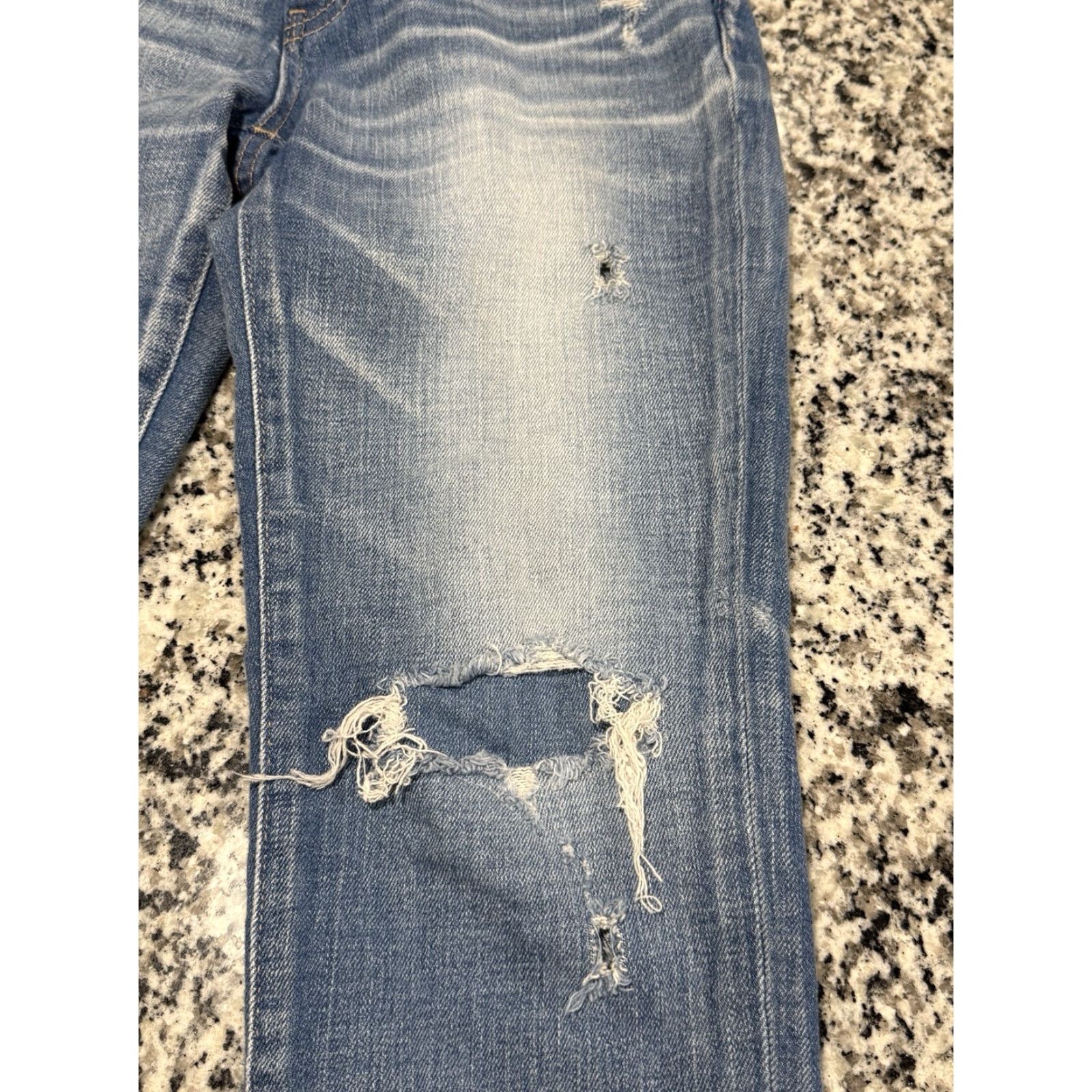 MOUSSY VINTAGE Moussy Lenwood Cropped Skinny Jeans - Jeans - Women - 27 - Blue - Distressed - Made In Japan - 26.5in Inseam - Mid Rise - Stretch Size 27" / US 4 / IT 40 - 5 Thumbnail