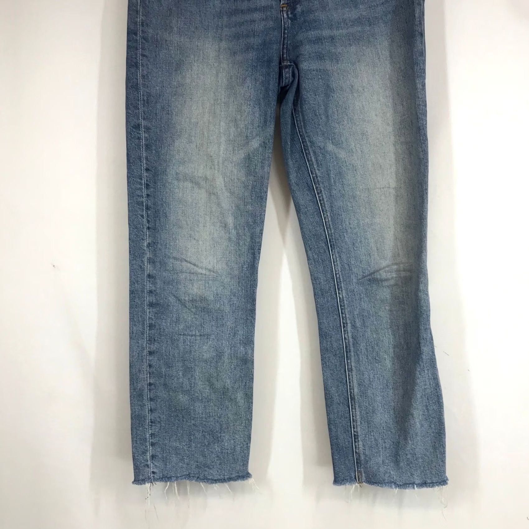 Vintage Denim Forum Jeans Womens 27 Blue The Arlo High Rise Straight Raw Hem Size Size 27" / US 4 / IT 40 - 3 Thumbnail