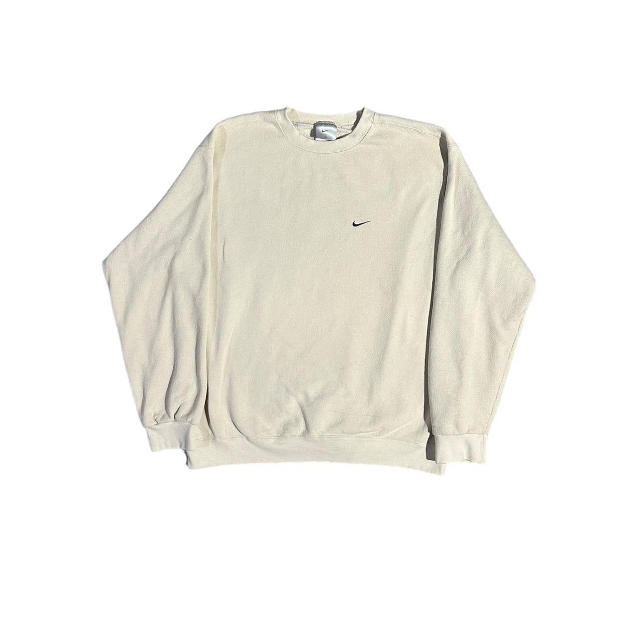 Nike 90s White Nike Swoosh Sweatshirt Size US L / EU 52-54 / 3 - 1 Thumbnail