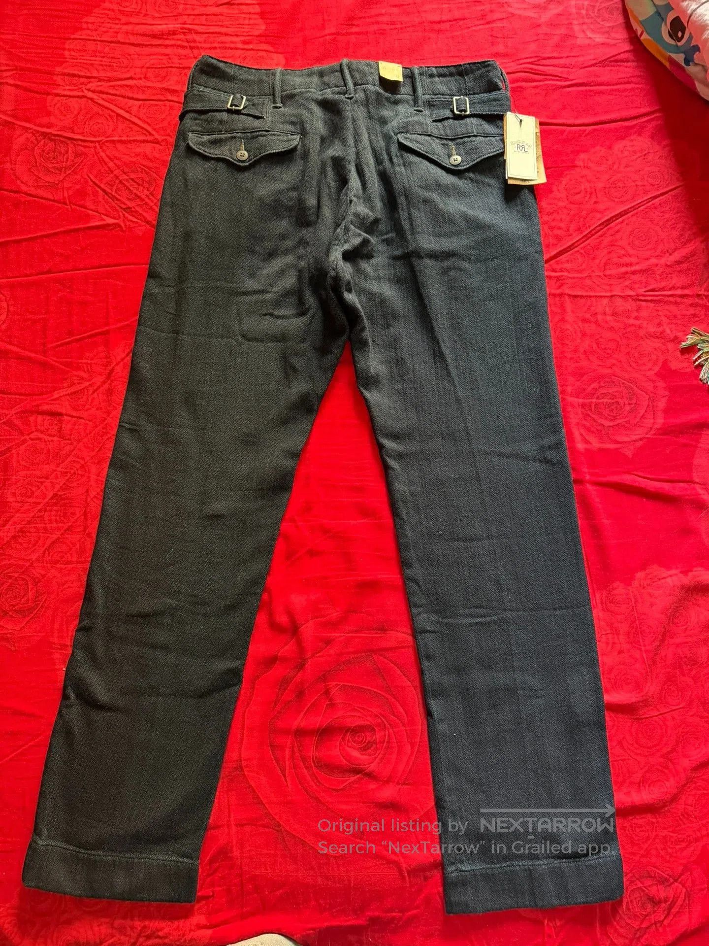 RRL Ralph Lauren RRL 26SS Slim Cotton Herringbone Trousers. Size US 34 / EU 50 - 8 Thumbnail