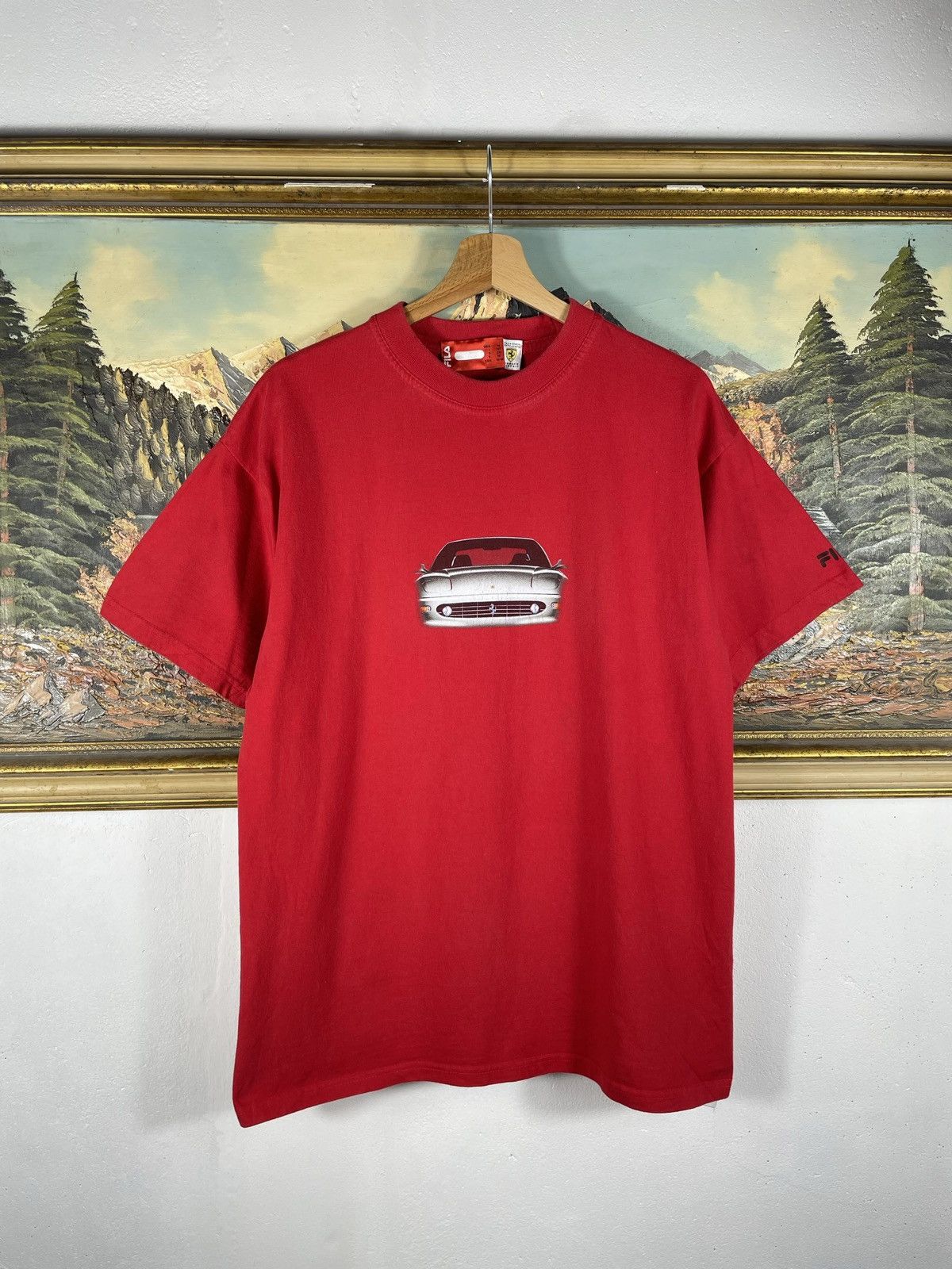 Ferrari × Fila × Vintage Red Vintage Retro Y2k 00s Ferrari T shirt Tee Size US M / EU 48-50 / 2 - 1 Thumbnail