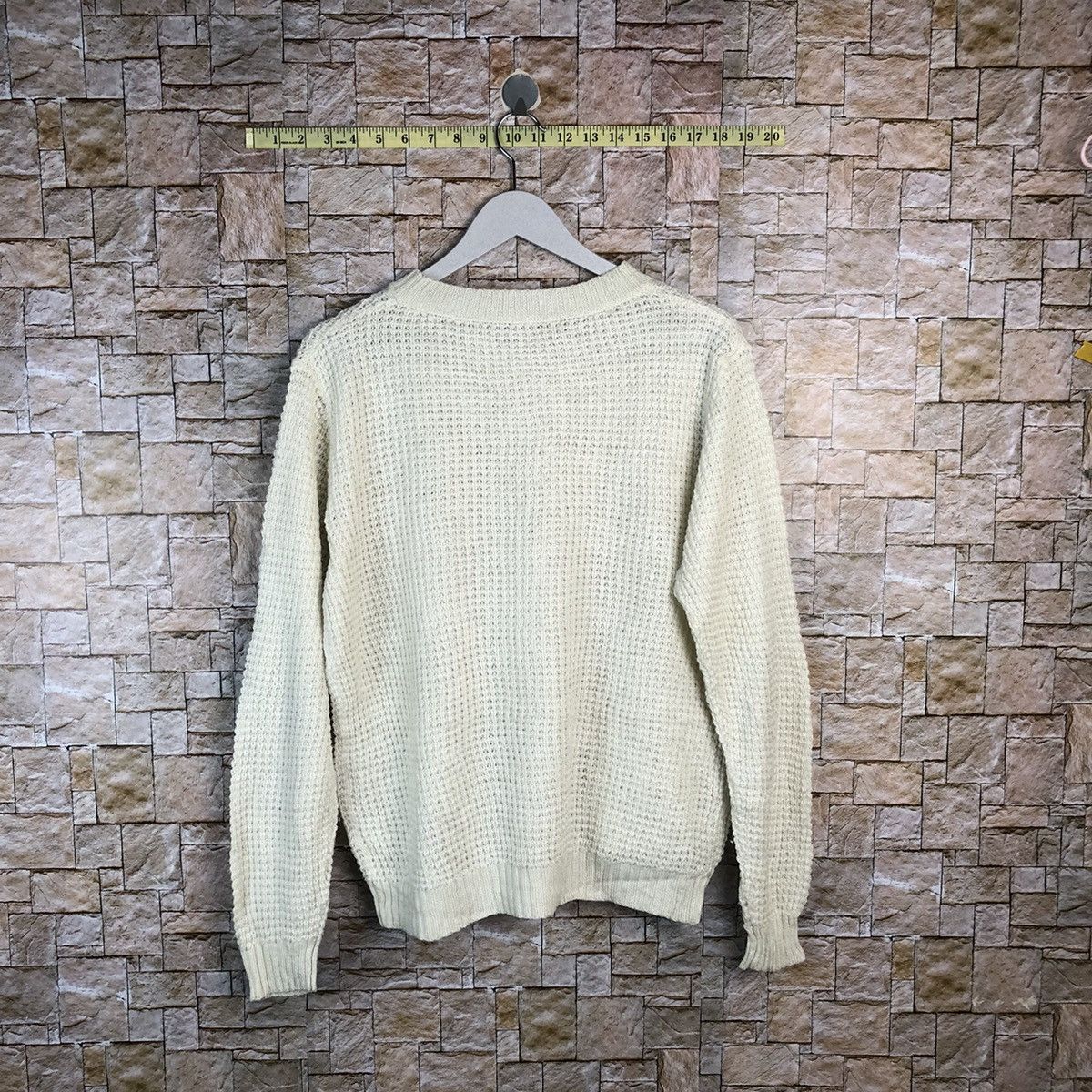 Homespun Knitwear × Japanese Brand × Vintage GU White double pocket sweatshirt Knitwear #A843 Size US L / EU 52-54 / 3 - 12 Thumbnail