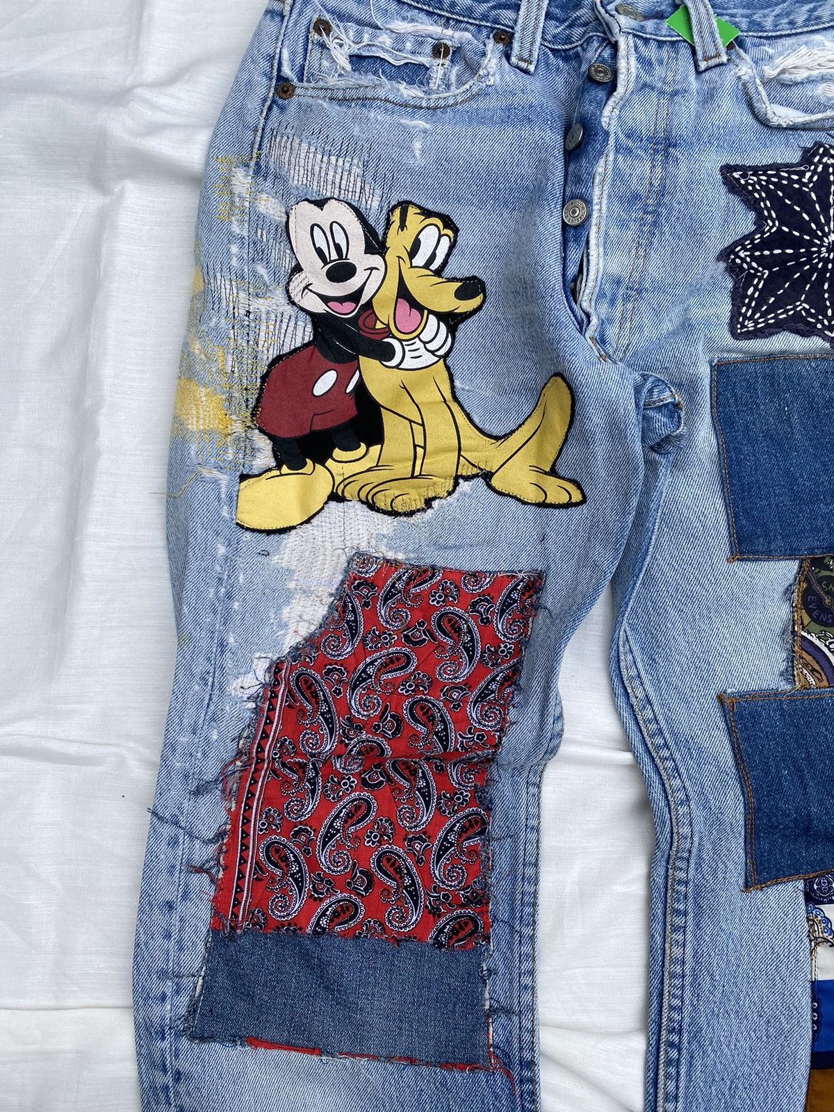 Japanese Brand × Levi's Vintage Clothing Levi's Patchwork Rare 28" Size US 28 / EU 44 - 9 Thumbnail