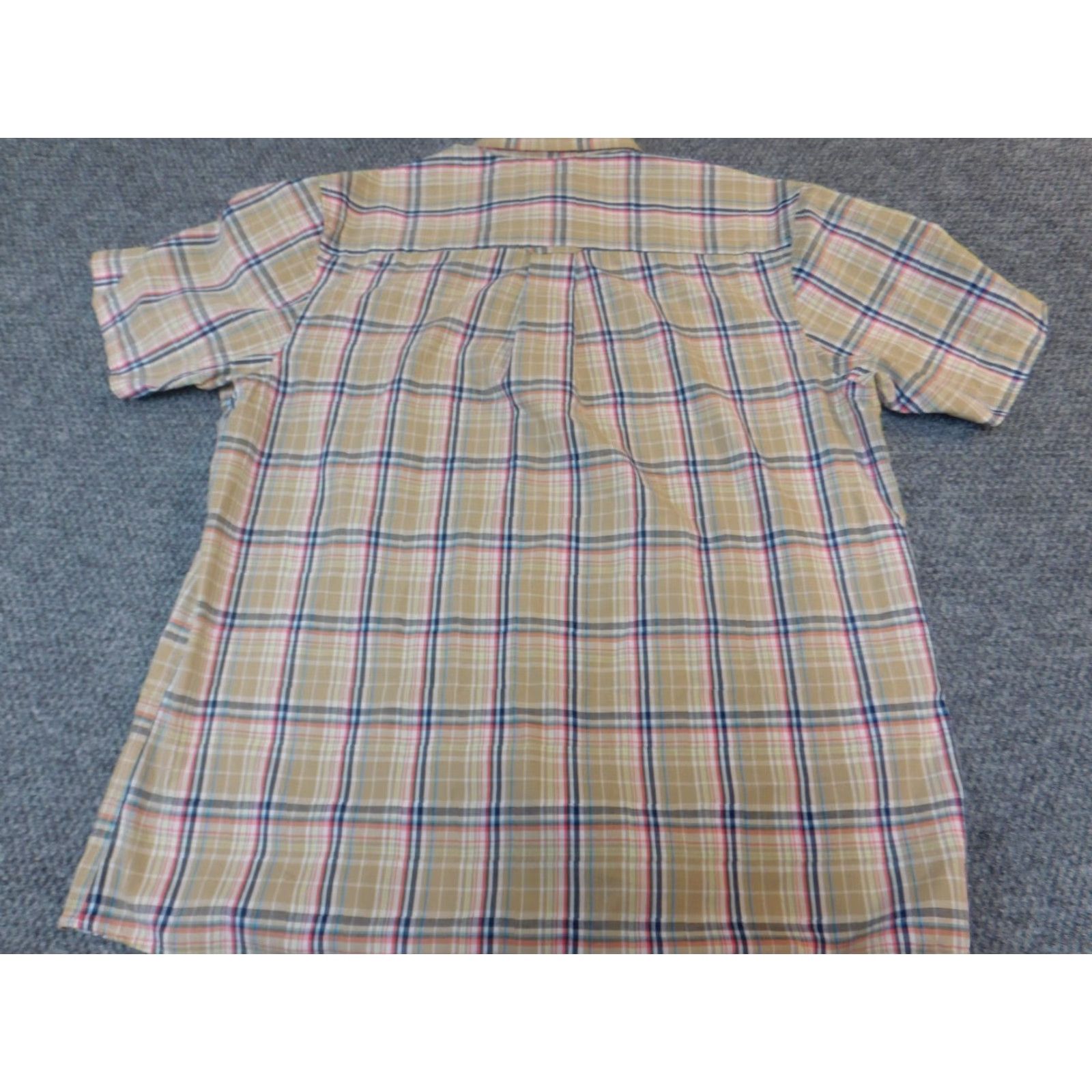 Vintage Saddlebred Shirt Men L Beige Plaid Button-Down Easy Care Slimming Pockets Logo Vintage No (Adult Regular) Size US L / EU 52-54 / 3 - 5 Thumbnail
