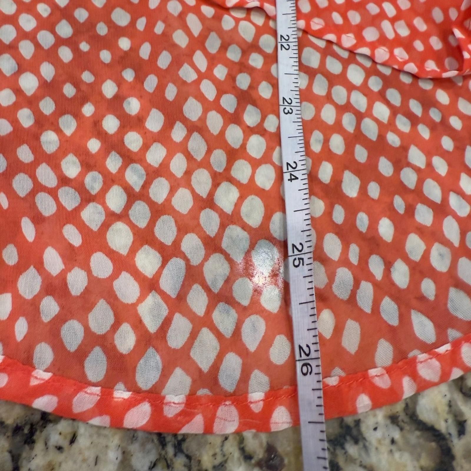 Other Soprano coral & white polka dot semi sheer tank top SZ small Size S / US 4 / IT 40 - 8 Thumbnail