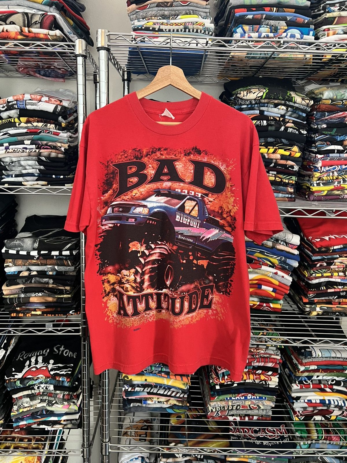 Ford 90s Bad Attitude Monster Truck Bigfoot Firestone Motorsports Size US L / EU 52-54 / 3 - 1 Thumbnail