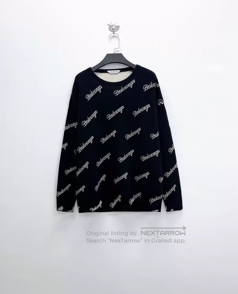 Balenciaga Balenciaga Black graffiti full-print letter logo knitted s Size US XS / EU 42 / 0 - 1 Thumbnail