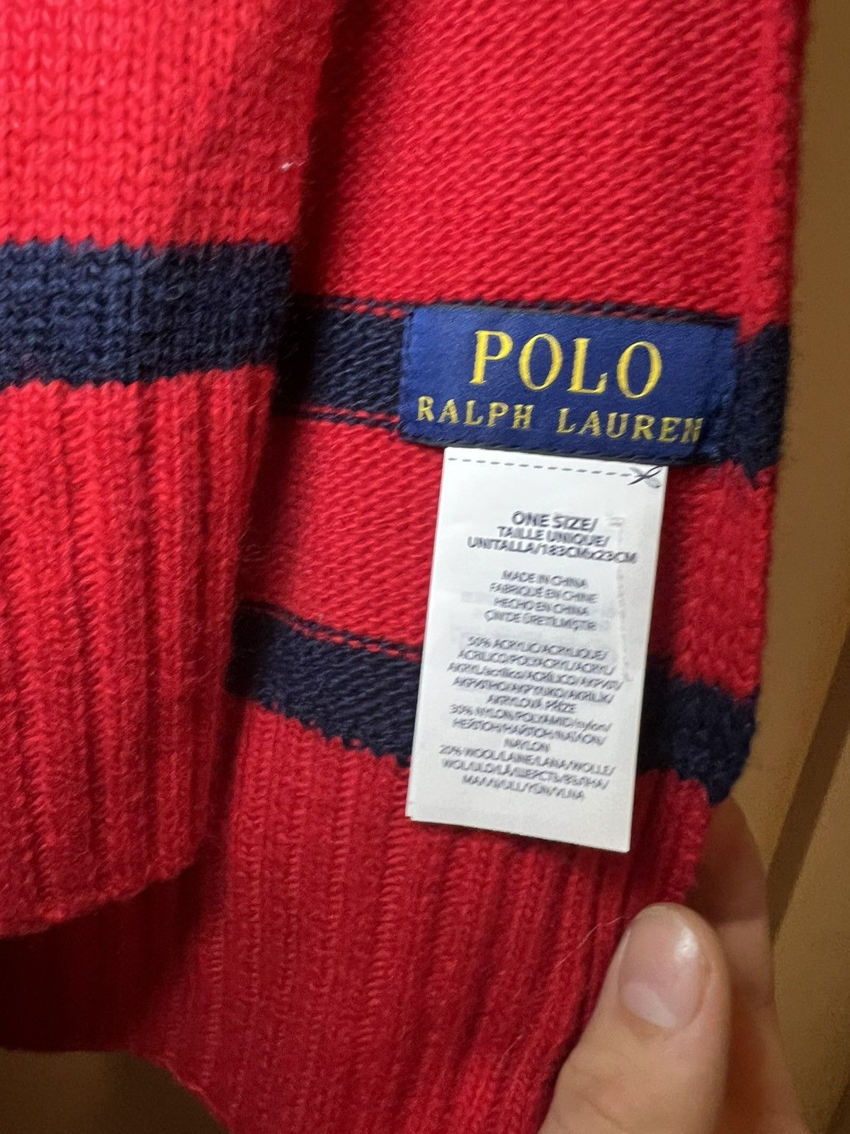 Polo Ralph Lauren Vintage Polo Ralph Lauren striped wool scarf Size ONE SIZE - 4 Thumbnail