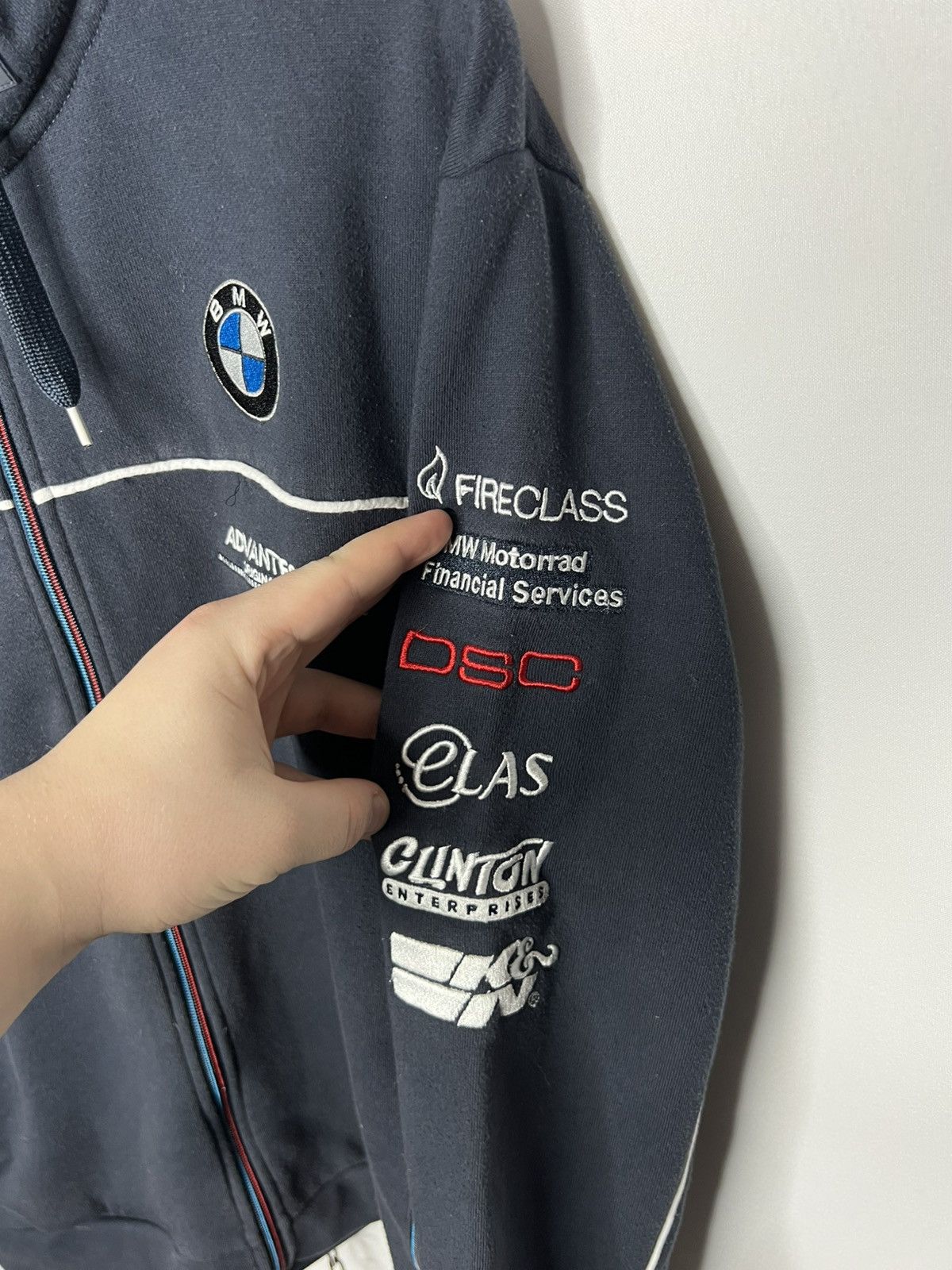 BMW BMW Tyco Motorrad Full Zip Hoodie Full Sponsors Rare Size US L / EU 52-54 / 3 - 8 Thumbnail