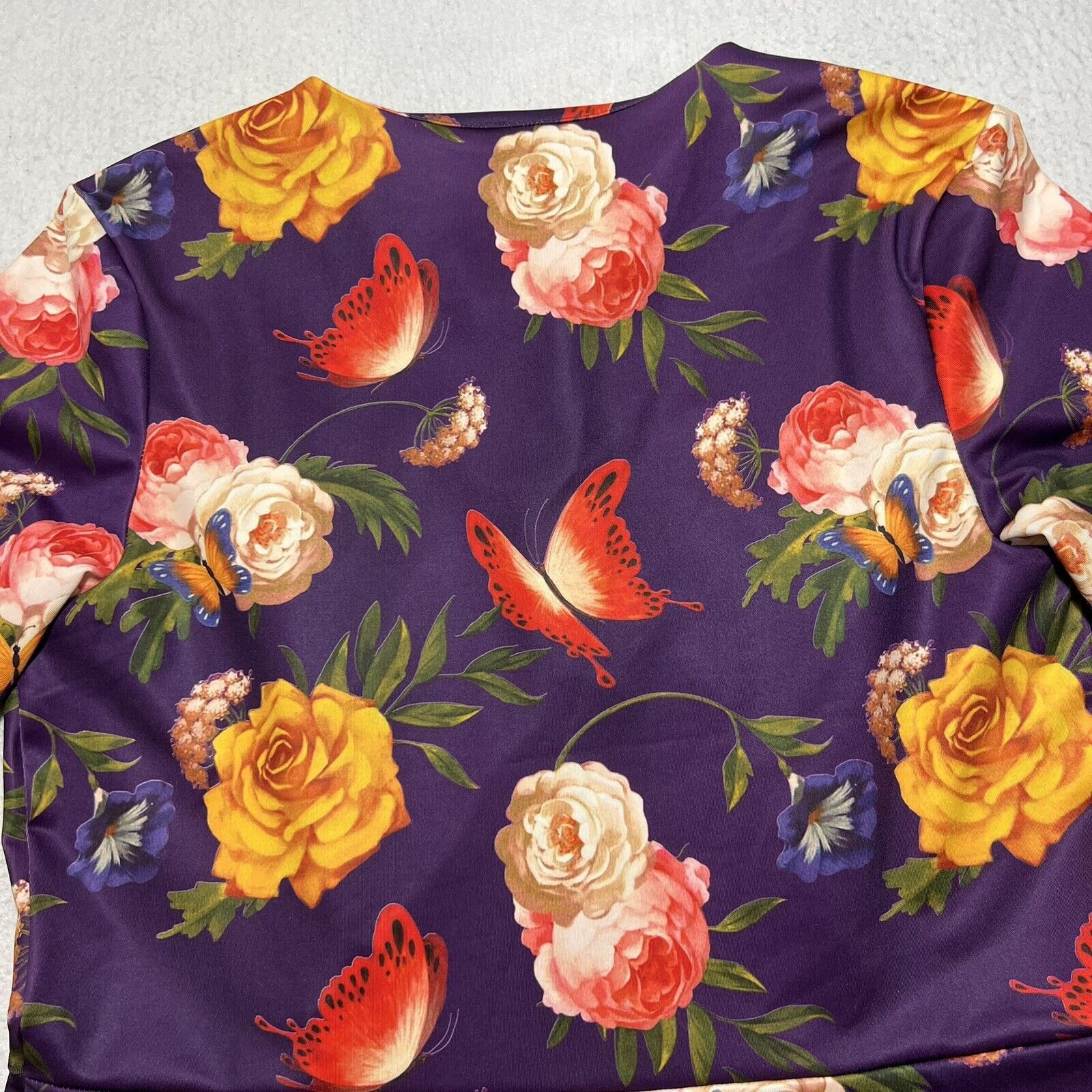 Disney Disney Parks Floral Peter Pan Tinkerbell Zip Peplum Jacket Size L / US 10 / IT 46 - 12 Thumbnail