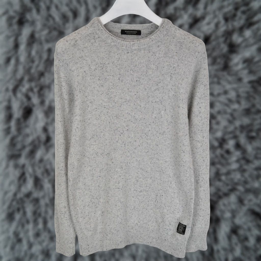 Scotch & Soda SCOTCH & SODA Jumper Men M Grey Wool Blend Pattern Stretch Knit Pullover Long Sleeve Size US M / EU 48-50 / 2 - 1 Thumbnail