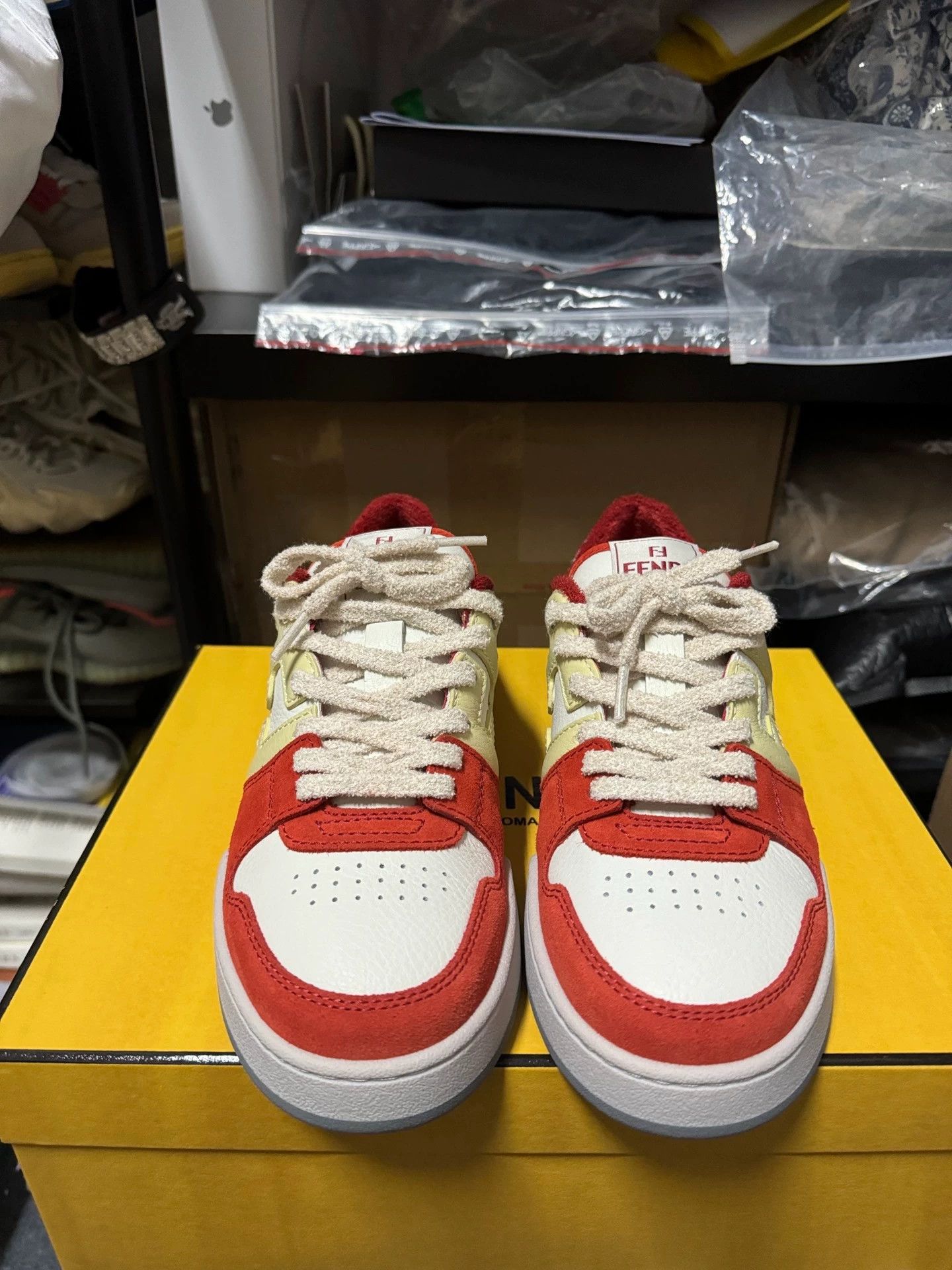 Fendi Fendi match white red 40 sneakers Size US 7 / EU 40 - 2 Thumbnail