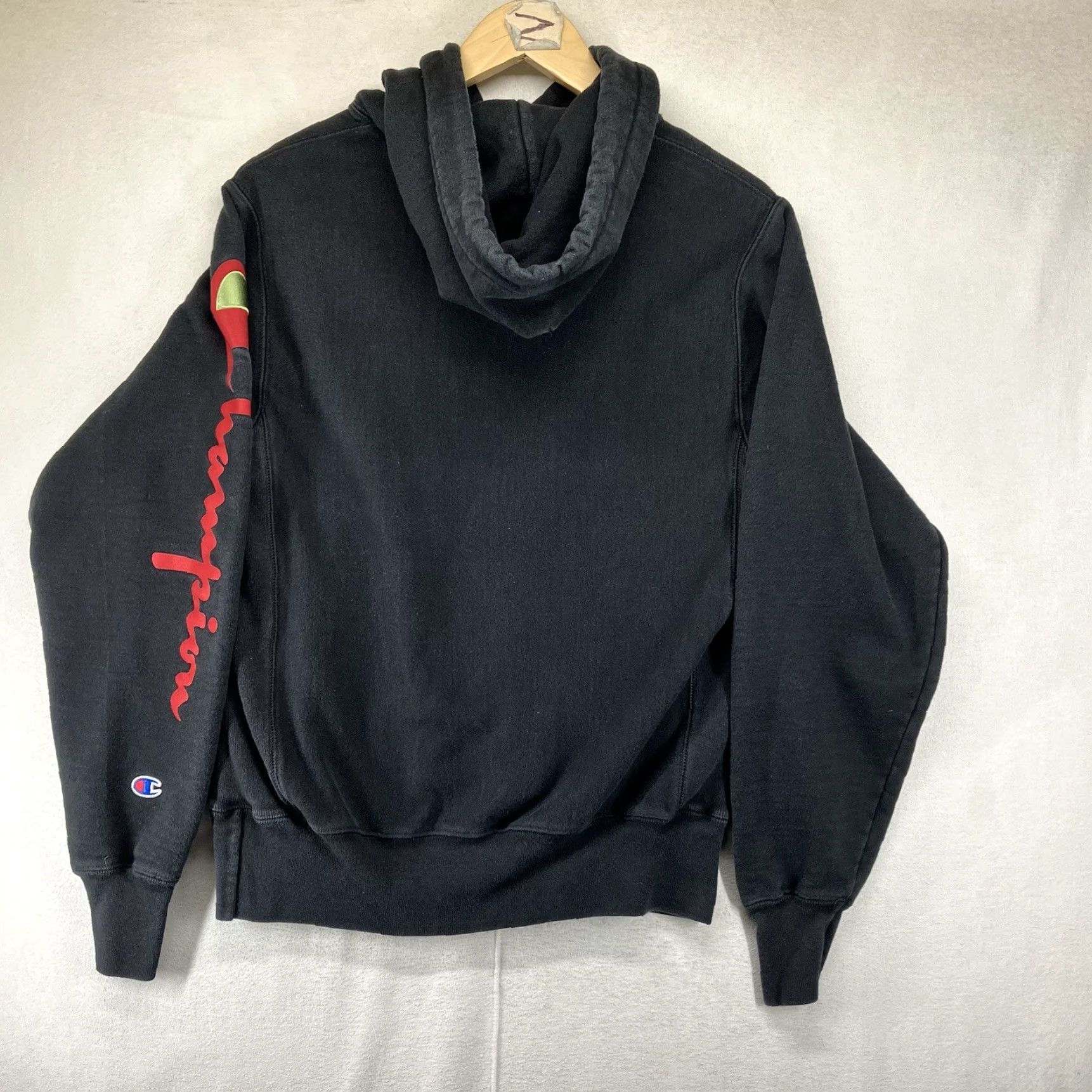 Champion VINTAGE Champion Reverse Weave Hoodie Small Black Sesame Street Oscar Grouch VTG Y2K Size US S / EU 44-46 / 1 - 2 Thumbnail