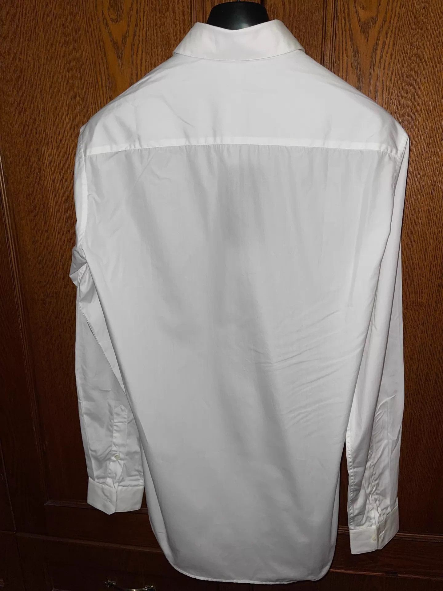 Versace White Long-Sleeve Button-Up Shirt with Emblem Size US XXS / EU 40 - 2 Thumbnail
