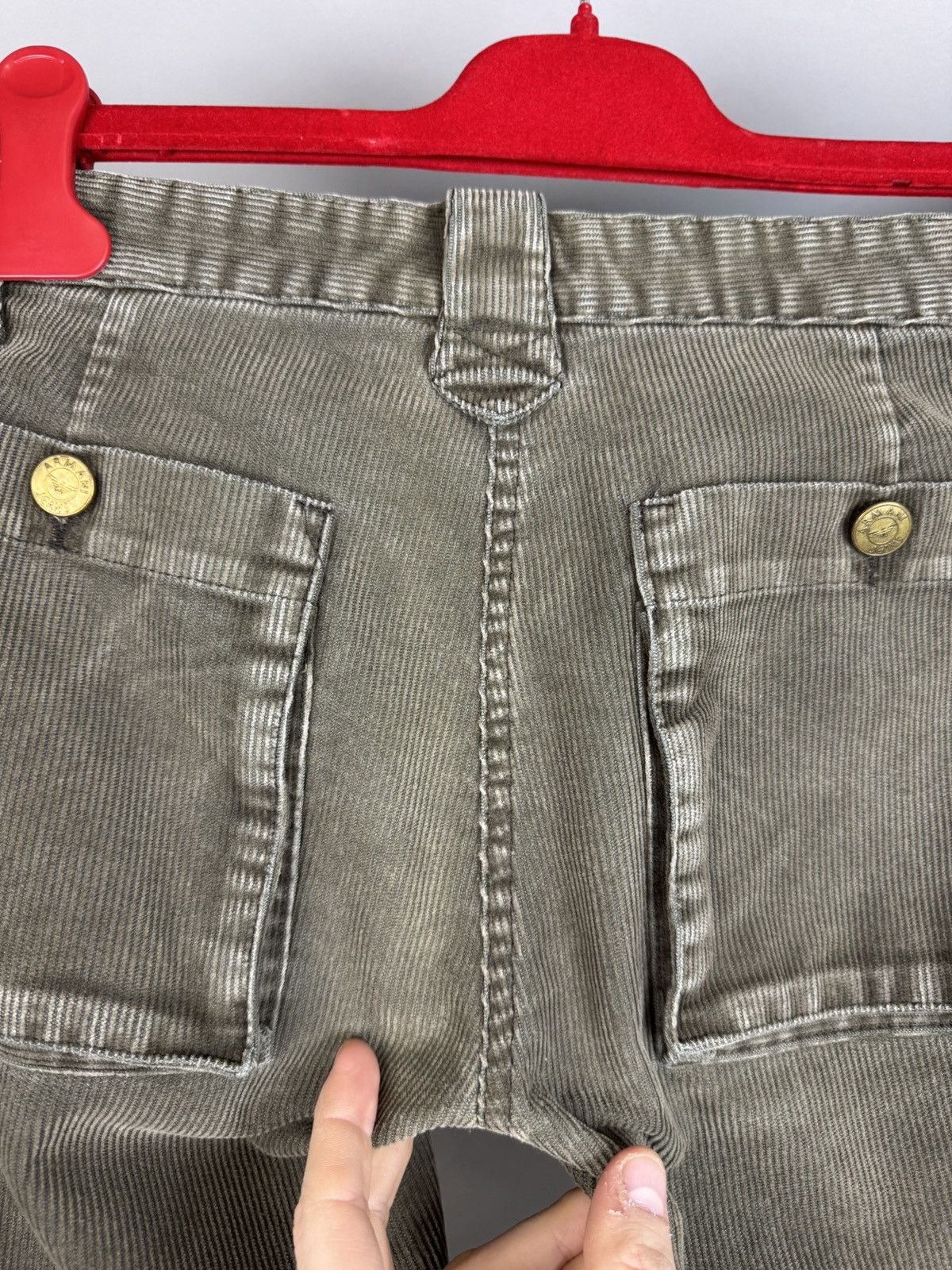 Armani Armani Jeans Women's Corduroy Lace-Up Biker Pants Size 28" / US 6 / IT 42 - 16 Thumbnail