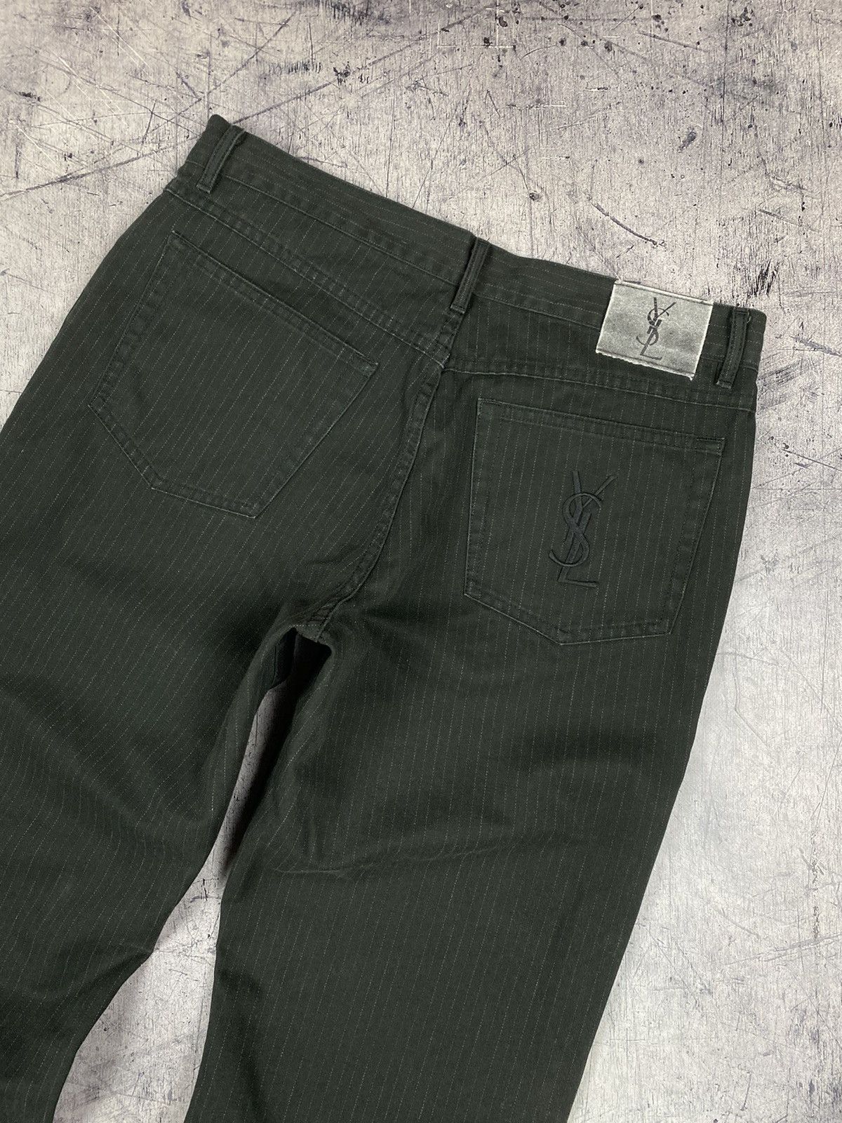 パンツ 90s yves saint laurent stripe slacks Vintage 90s Yves Saint Laurent Striped Pants