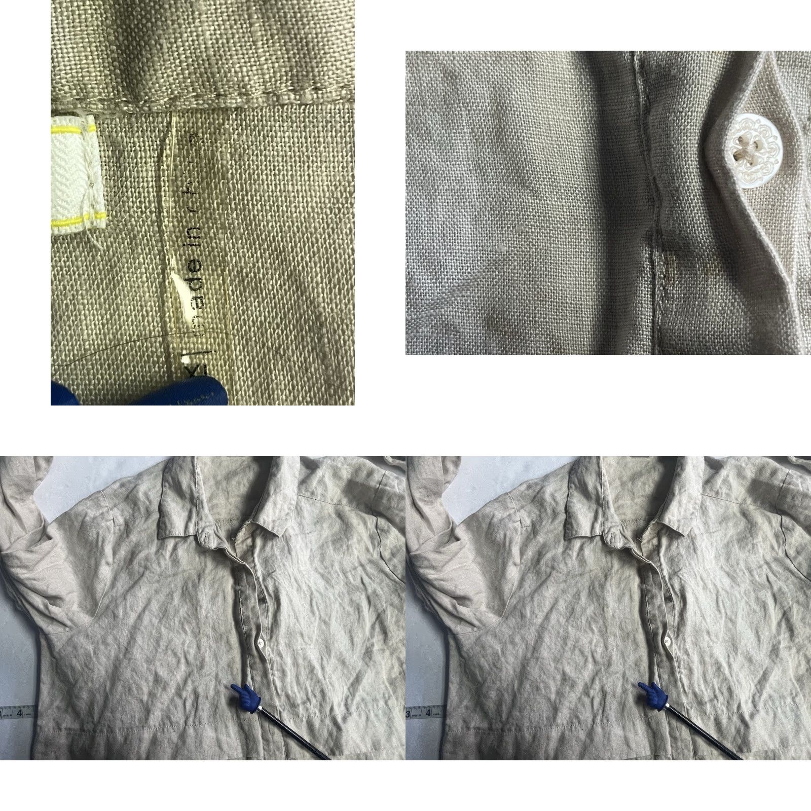 Vintage Simple NYC Linen Button-Up Shirt XL Women Brown Retro 100% Light See all pics Size XL / US 12-14 / IT 48-50 - 8 Thumbnail
