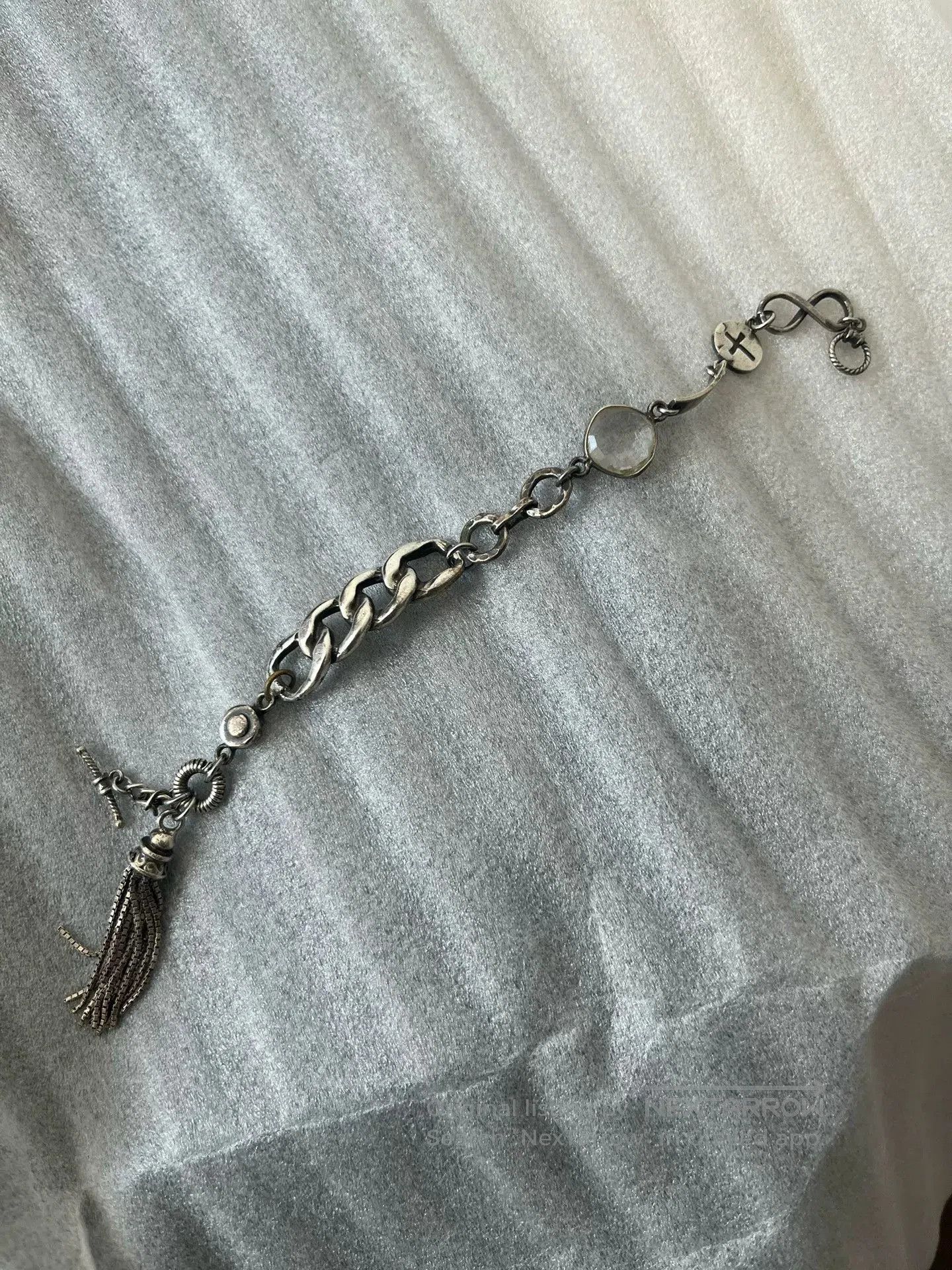 Gunda 925 Silver Tassel Bracelet. Size ONE SIZE - 1 Thumbnail