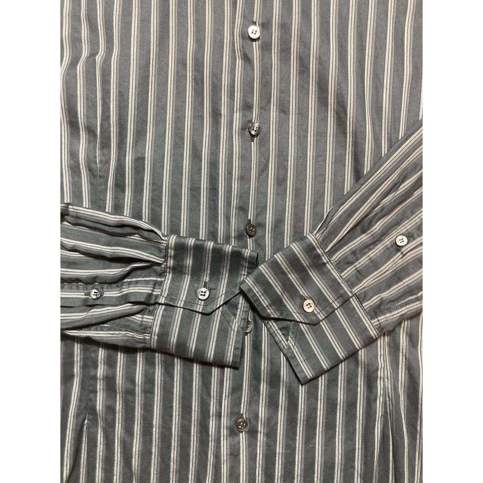 Balmain × Pierre Balmain Pierre Balmain Paris Stripe Button Up Shirt Size US L / EU 52-54 / 3 - 3 Thumbnail