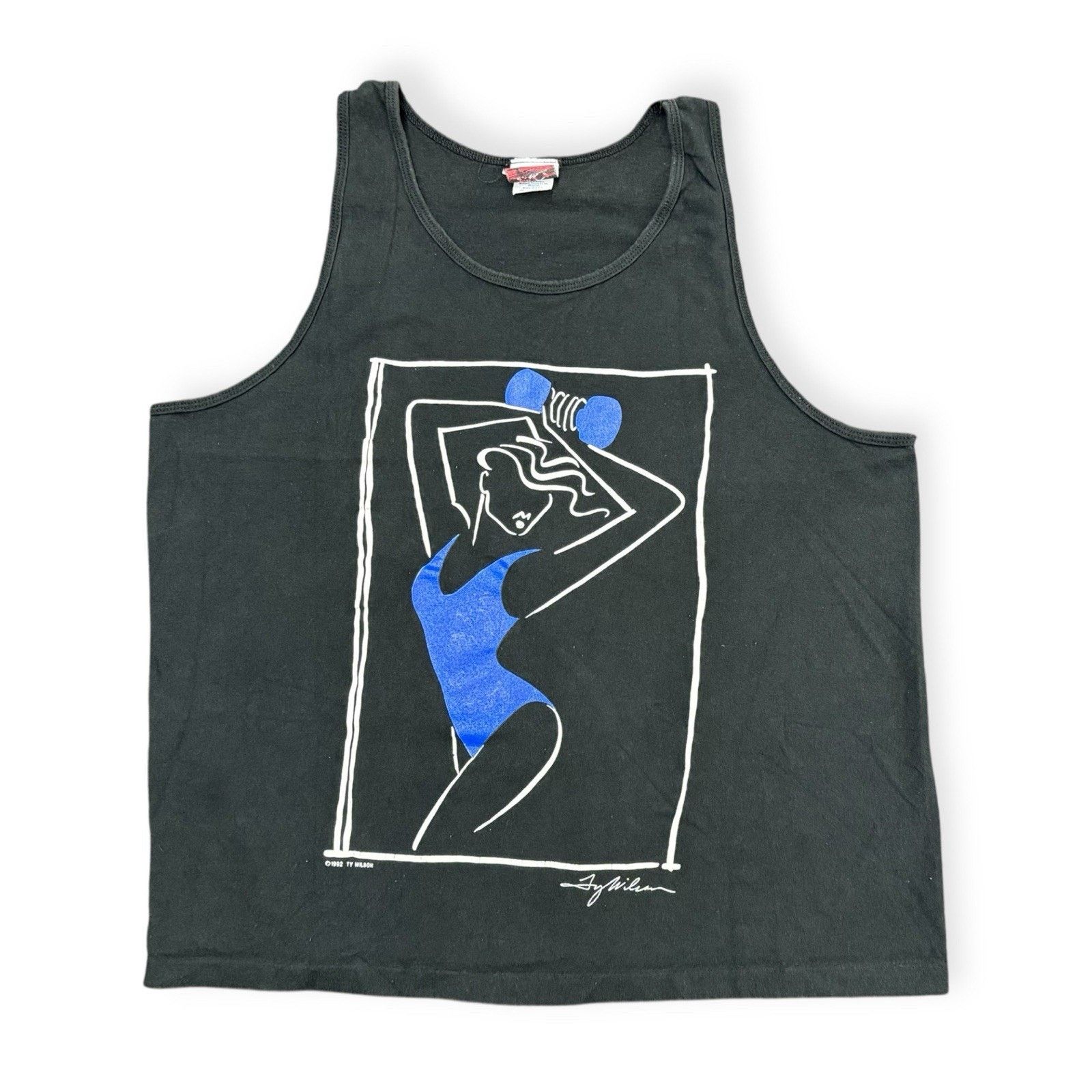 TATRAS Vintage Art Shirt 1992 Black Tank Top by Ty Wilson Size US L / EU 52-54 / 3 - 1 Thumbnail