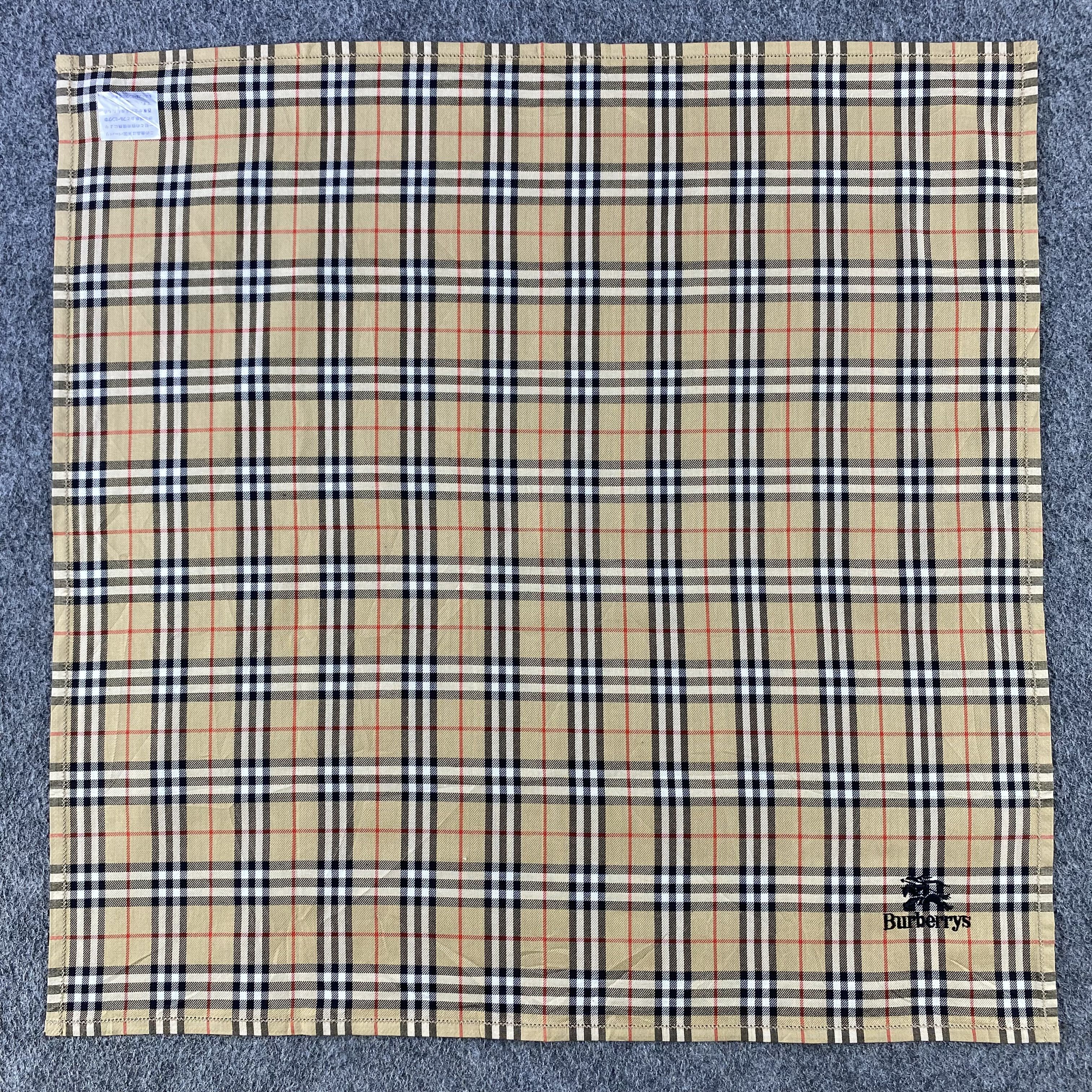 Burberry × Vintage Burberry Handkerchief/Neckerchief/Bandana HC584 Size ONE SIZE - 1 Thumbnail