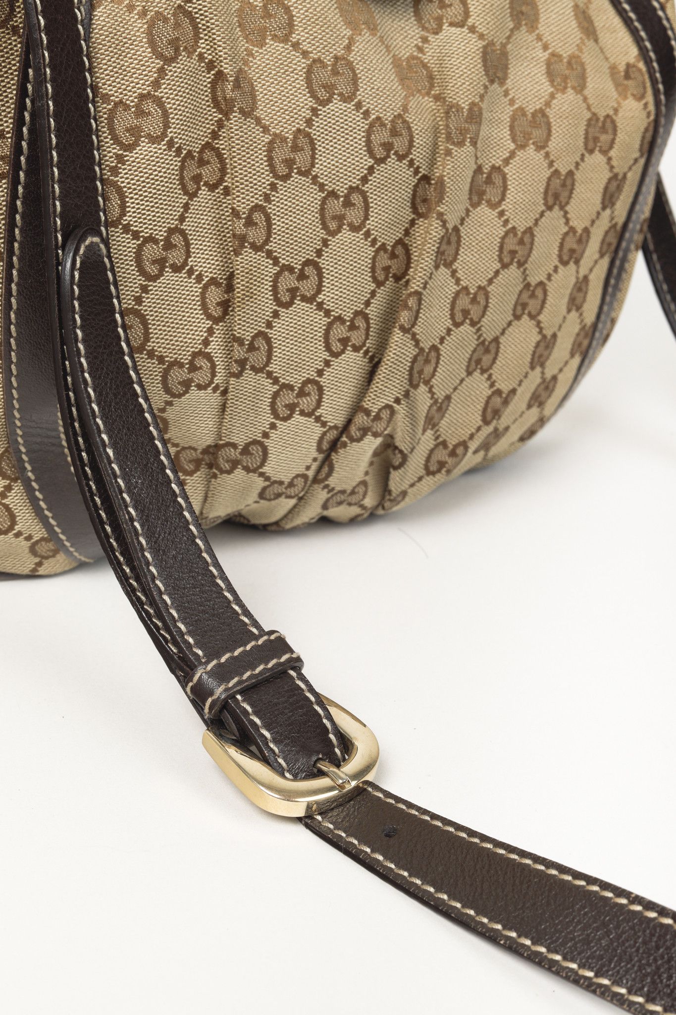 Gucci Gucci Vintage Brown D-Ring Monogram Fabric Crossbody Bag Size ONE SIZE - 8 Thumbnail